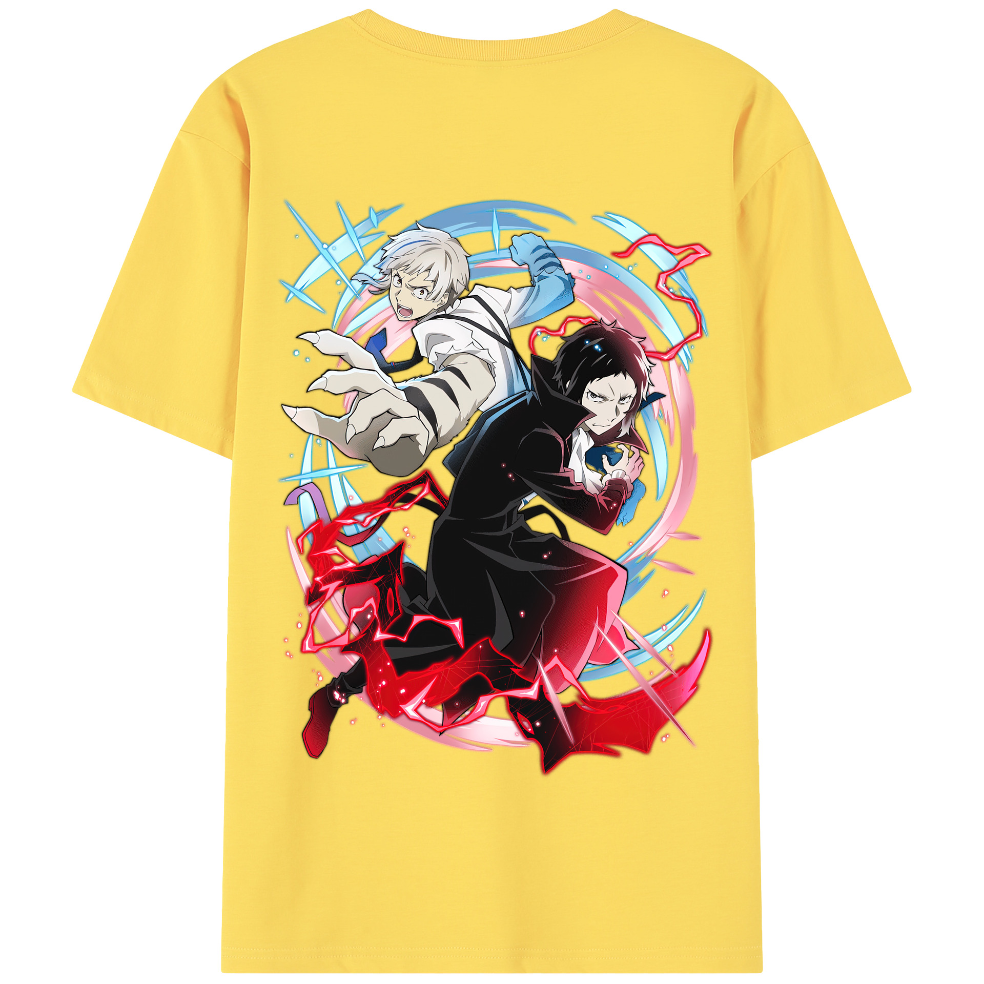 （画像用） 文豪ストレイドッグス Bungo Stray Dogs 綿100％半袖Tシャツ（背面プリント）