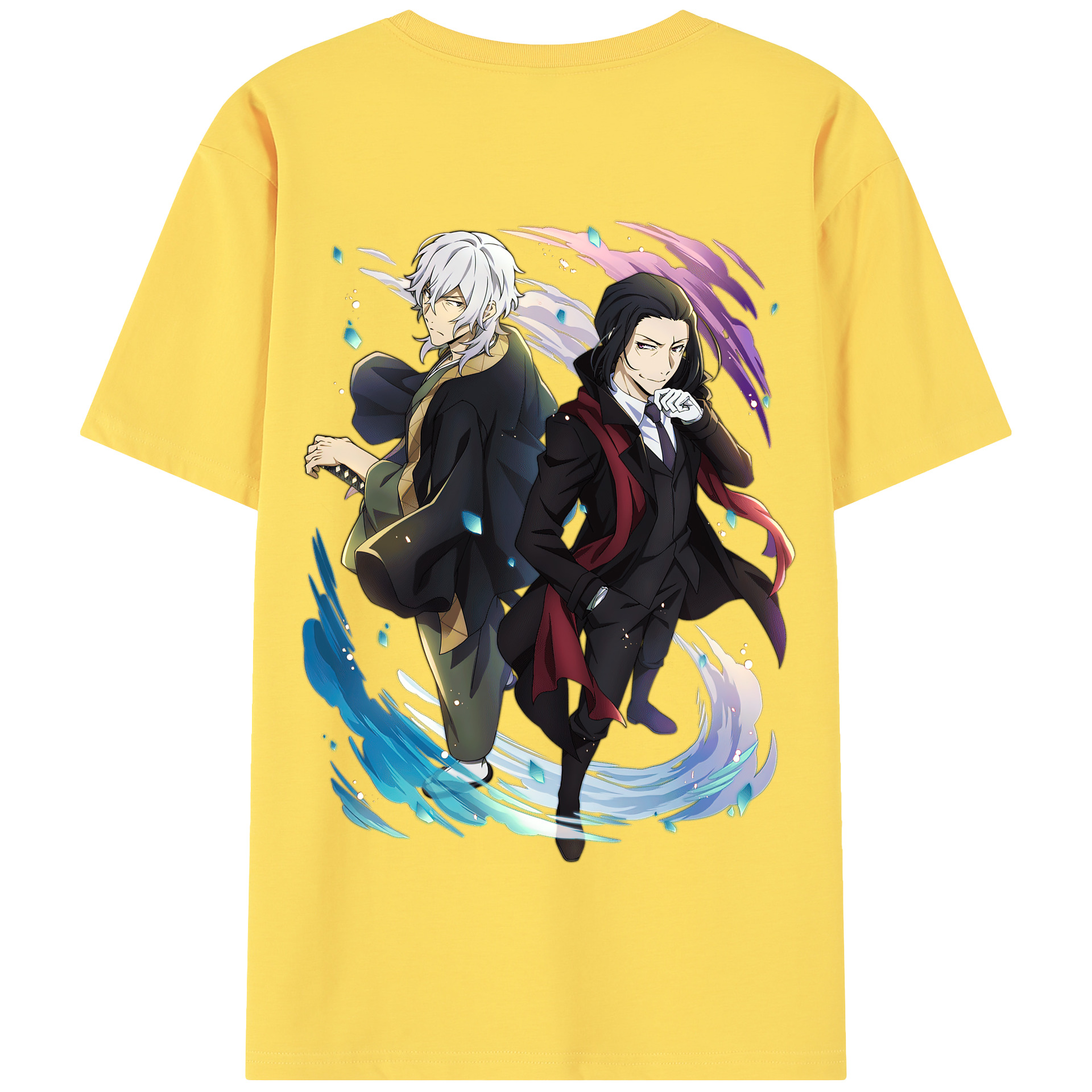 （画像用） 文豪ストレイドッグス Bungo Stray Dogs 綿100％半袖Tシャツ（背面プリント）