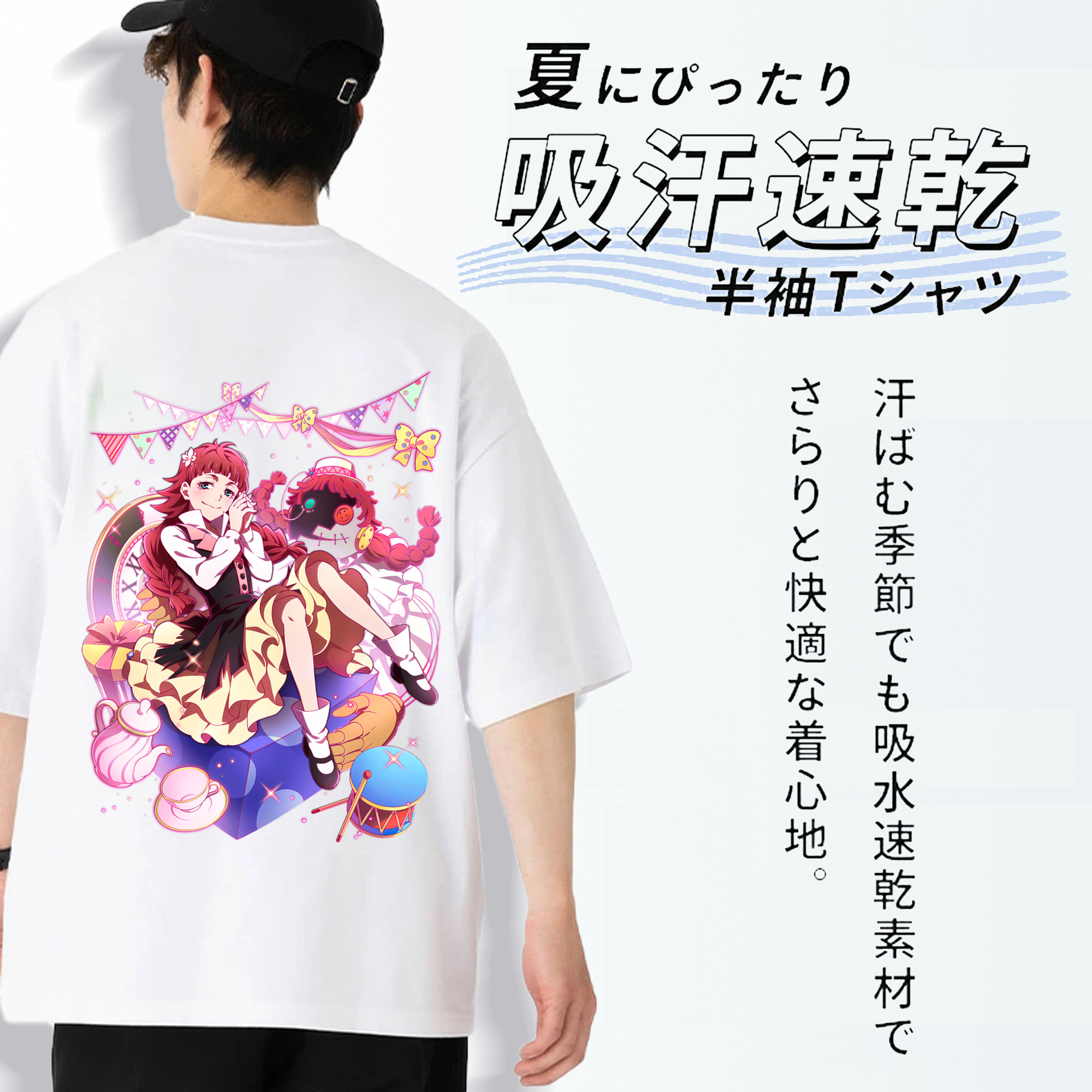 文豪ストレイドッグス Bungo Stray Dogs 綿100％半袖Tシャツ（背面プリント）