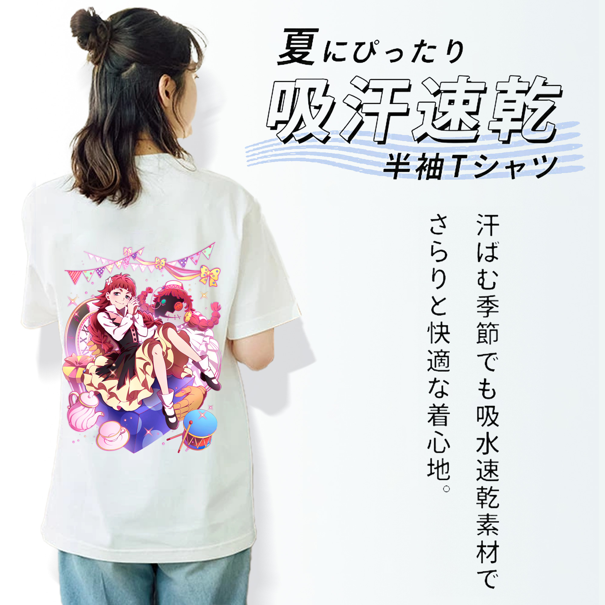 文豪ストレイドッグス Bungo Stray Dogs 綿100％半袖Tシャツ（背面プリント）