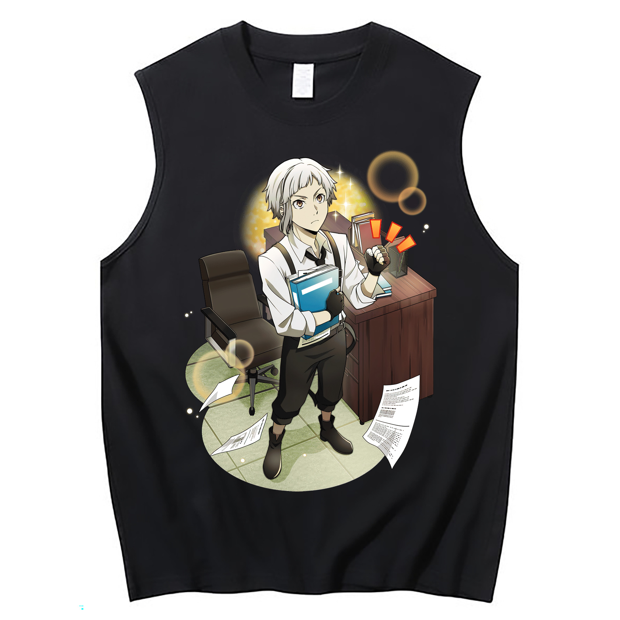 （画像用） 文豪ストレイドッグス Bungo Stray Dogs コットン100％タンクトップ（フロントプリント）