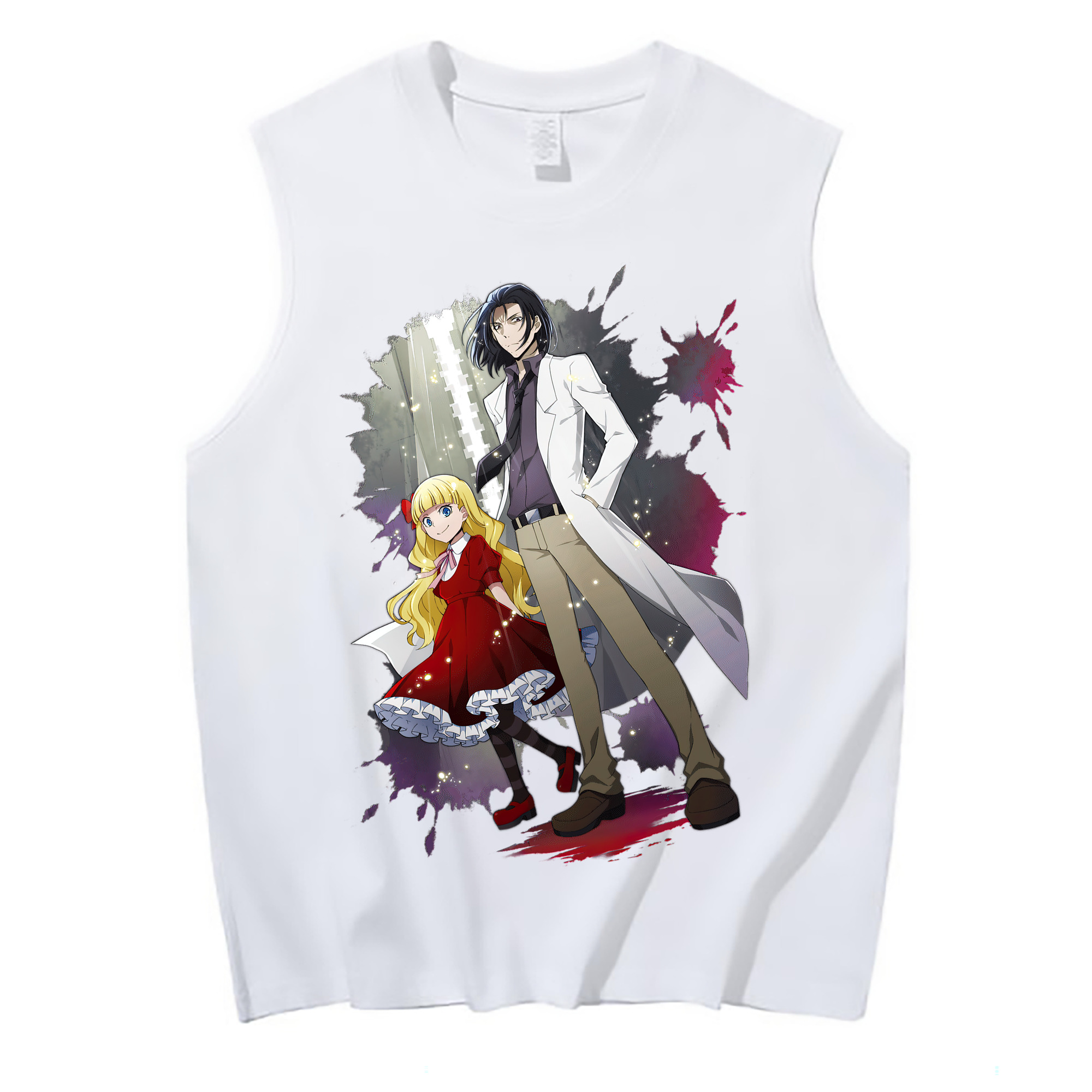 （画像用） 文豪ストレイドッグス Bungo Stray Dogs コットン100％タンクトップ（フロントプリント）