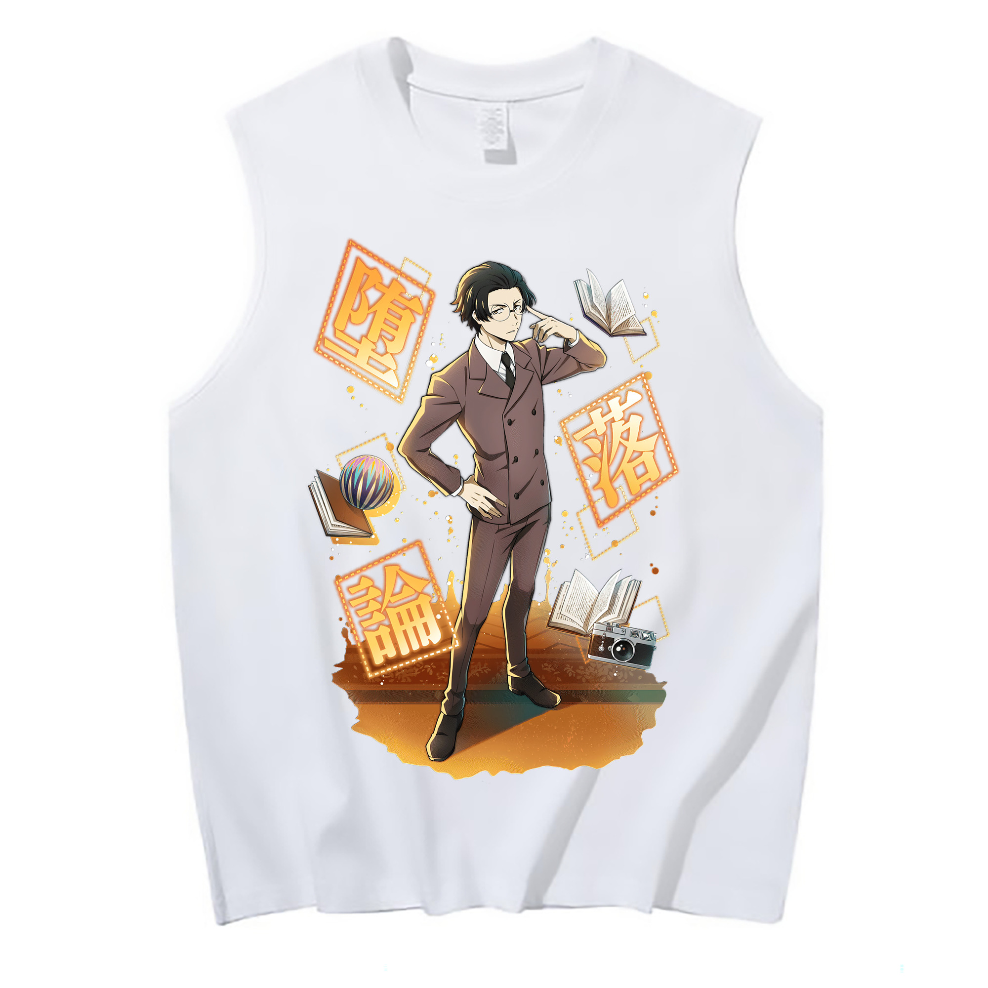 （画像用） 文豪ストレイドッグス Bungo Stray Dogs コットン100％タンクトップ（フロントプリント）