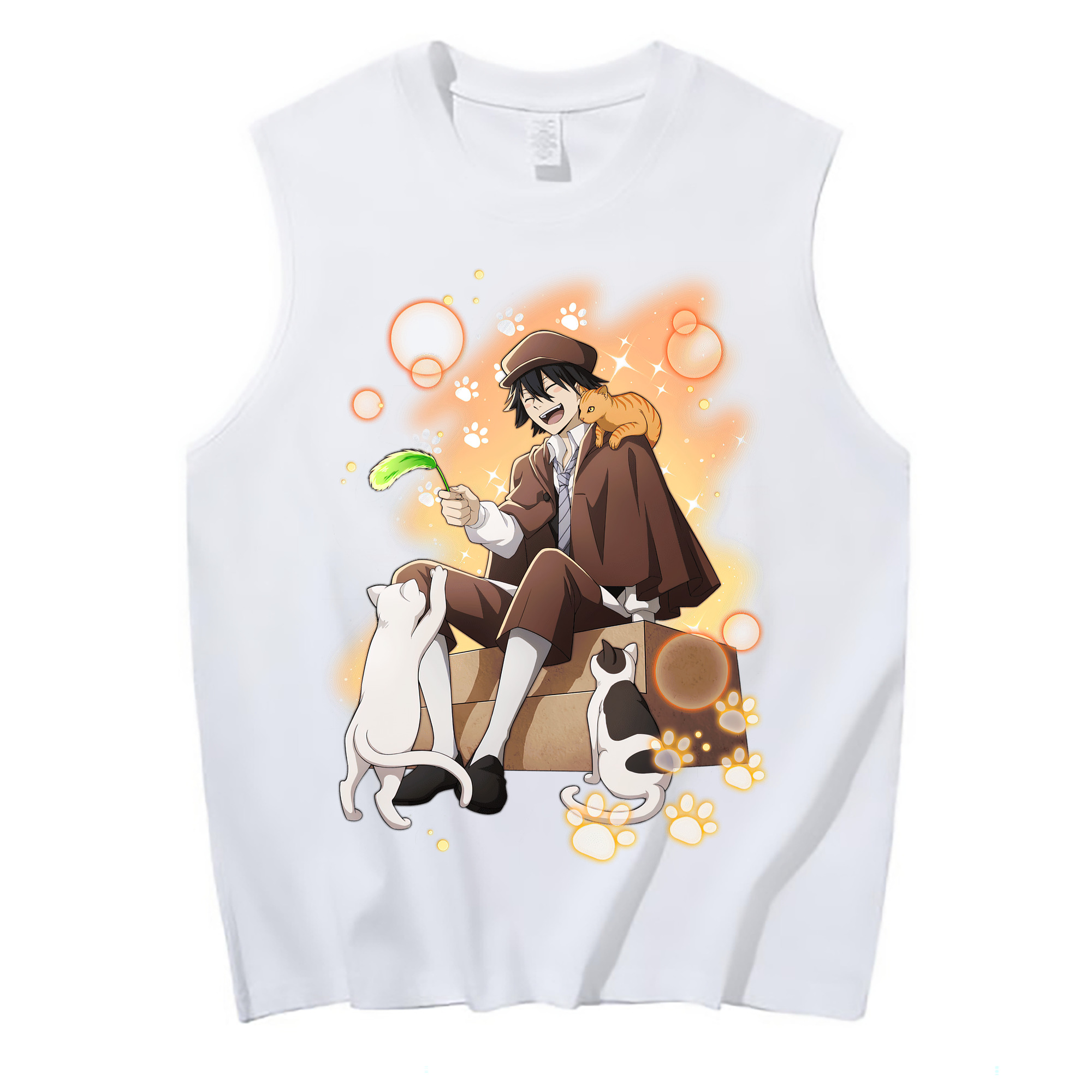 （画像用） 文豪ストレイドッグス Bungo Stray Dogs コットン100％タンクトップ（フロントプリント）