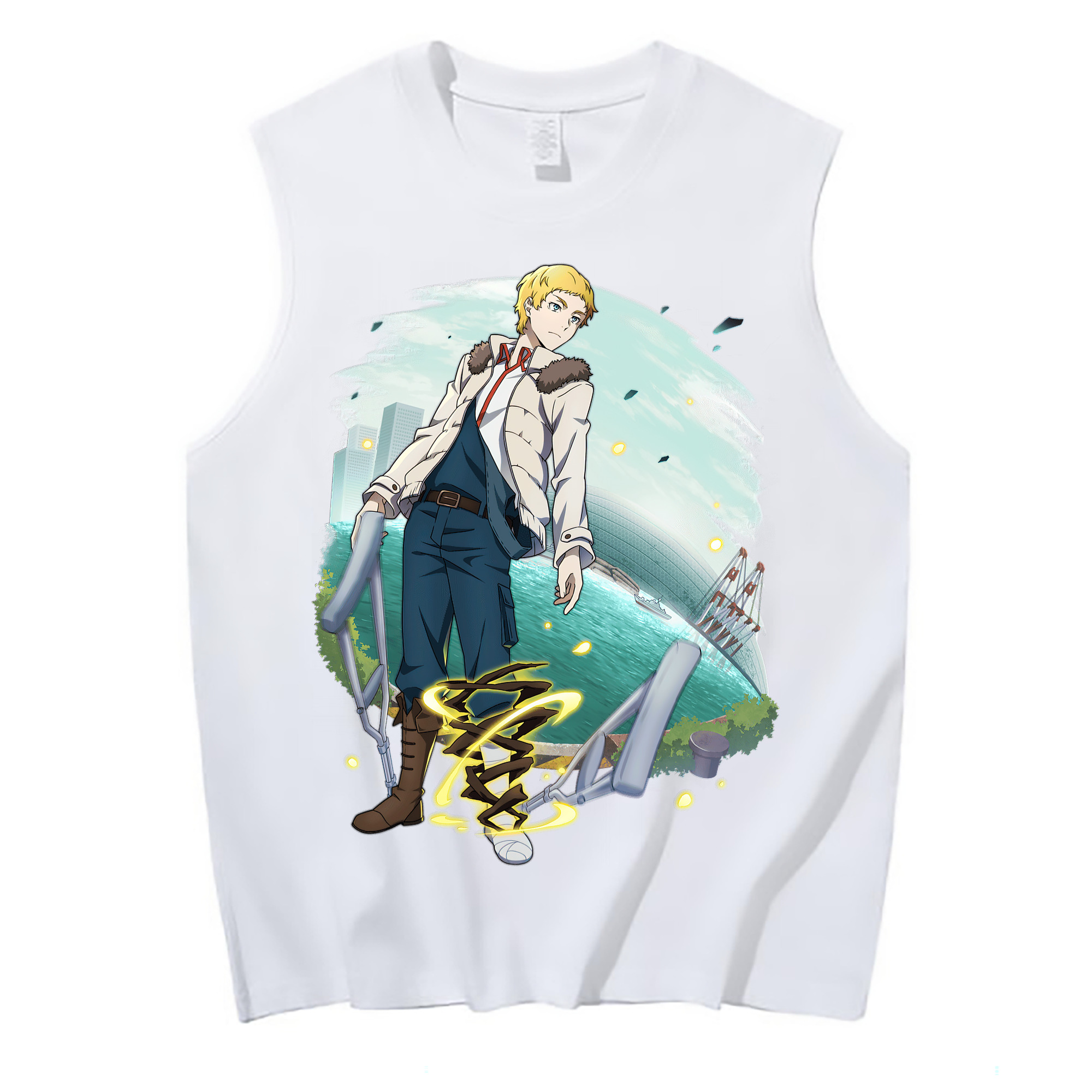 （画像用） 文豪ストレイドッグス Bungo Stray Dogs コットン100％タンクトップ（フロントプリント）