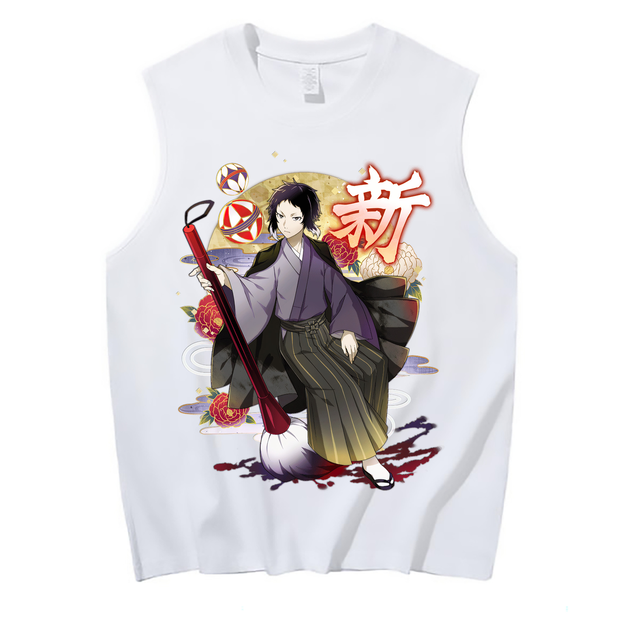 （画像用） 文豪ストレイドッグス Bungo Stray Dogs コットン100％タンクトップ（フロントプリント）