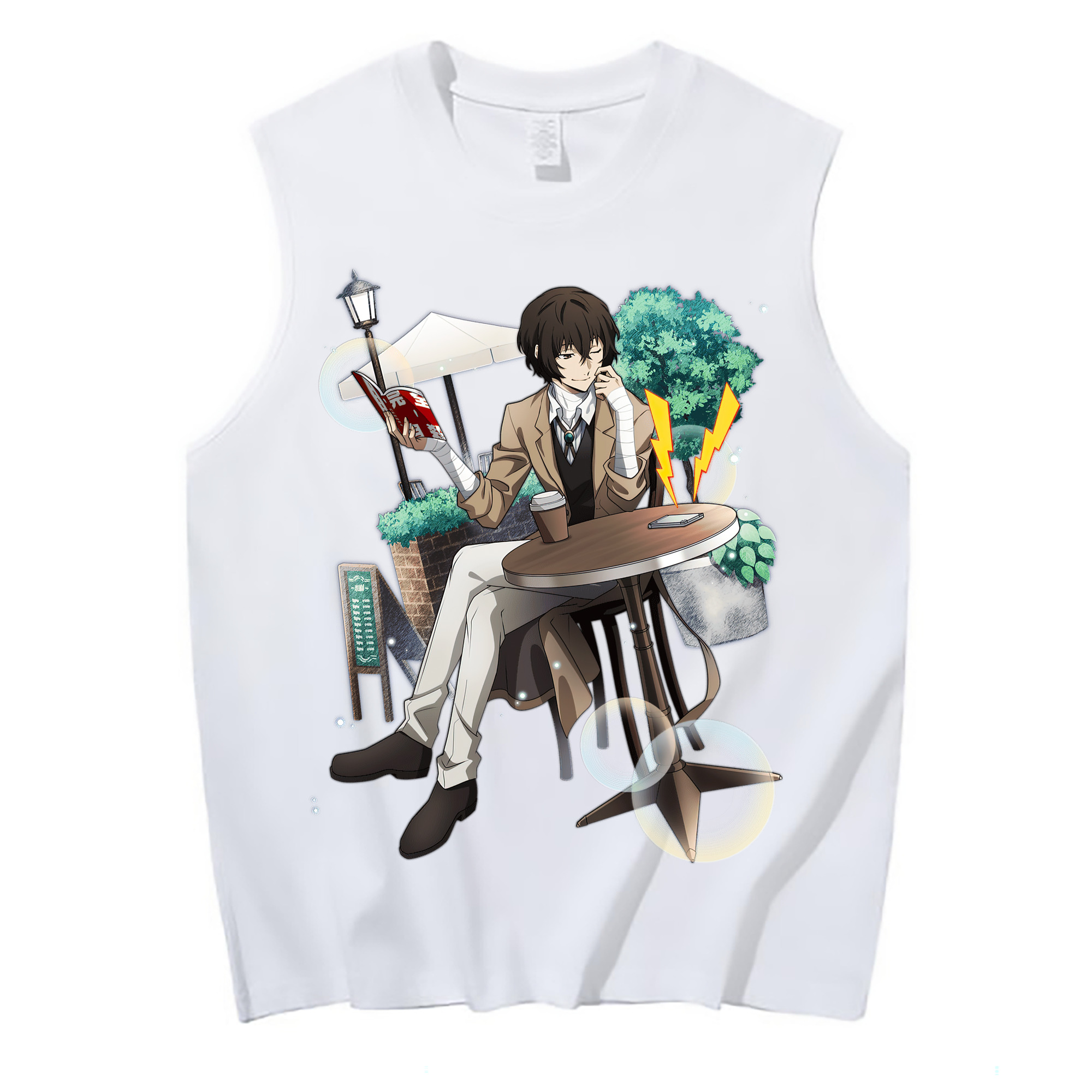 （画像用） 文豪ストレイドッグス Bungo Stray Dogs コットン100％タンクトップ（フロントプリント）