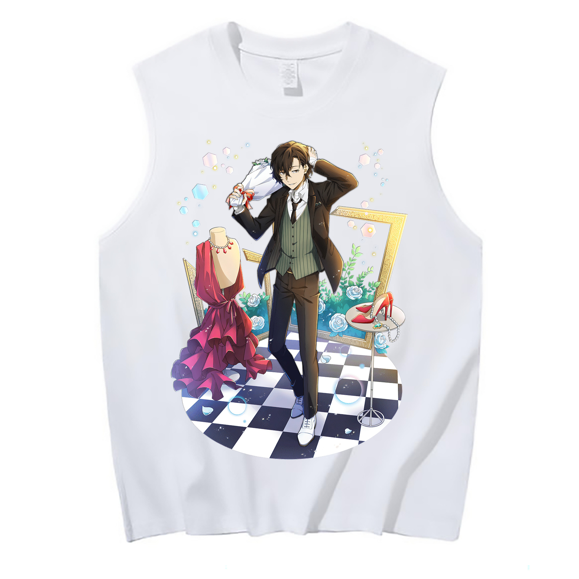 （画像用） 文豪ストレイドッグス Bungo Stray Dogs コットン100％タンクトップ（フロントプリント）