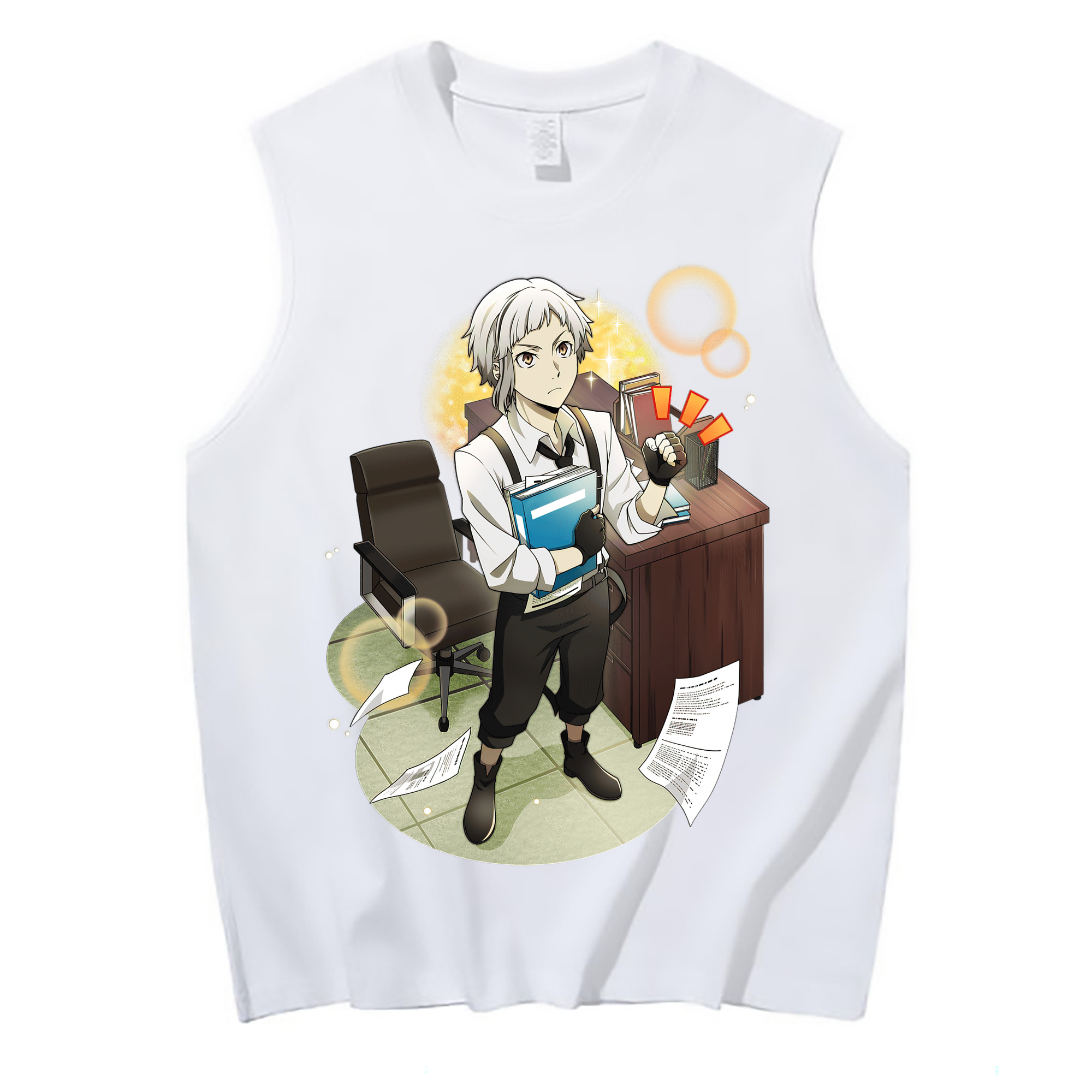 （画像用） 文豪ストレイドッグス Bungo Stray Dogs コットン100％タンクトップ（フロントプリント）