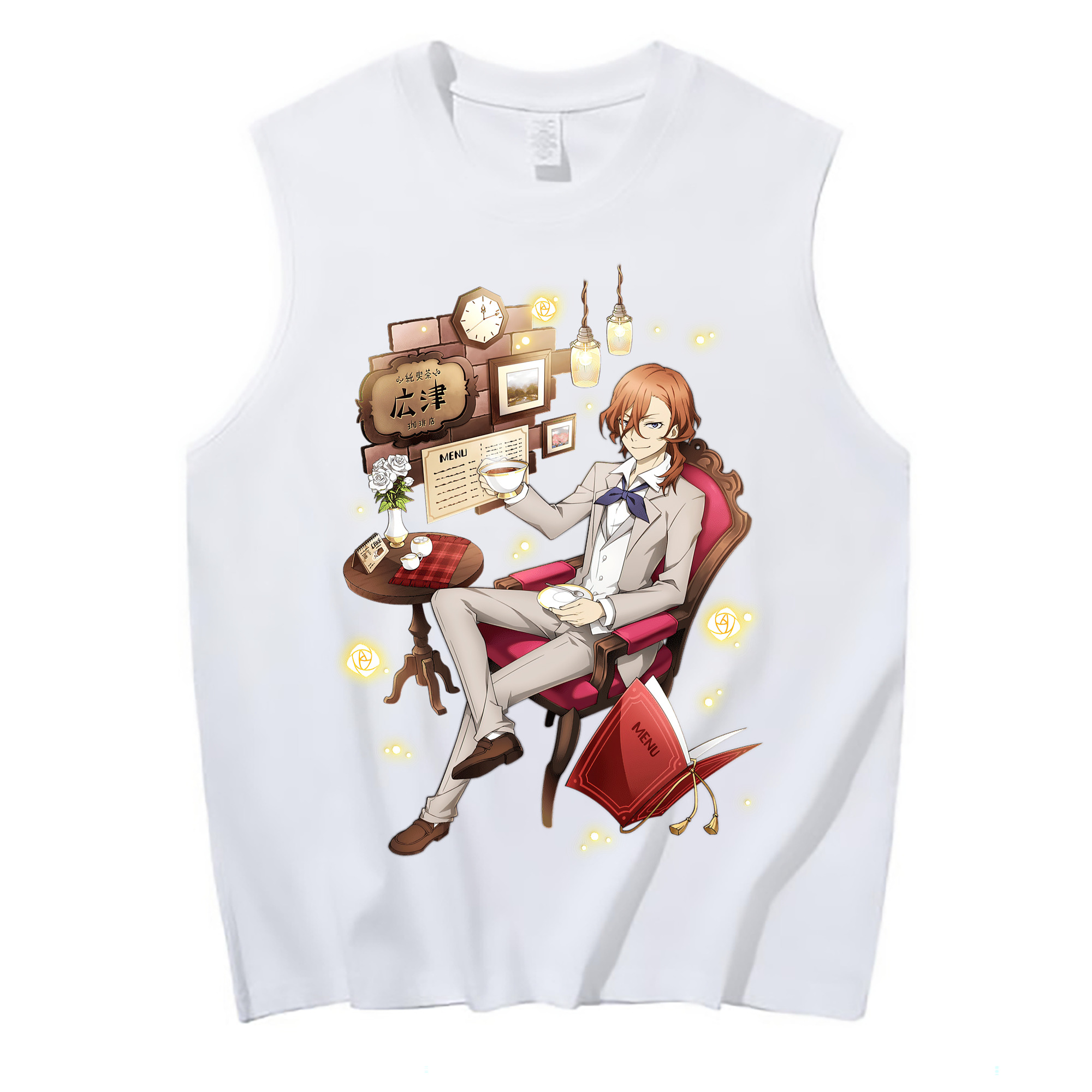 （画像用） 文豪ストレイドッグス Bungo Stray Dogs コットン100％タンクトップ（フロントプリント）