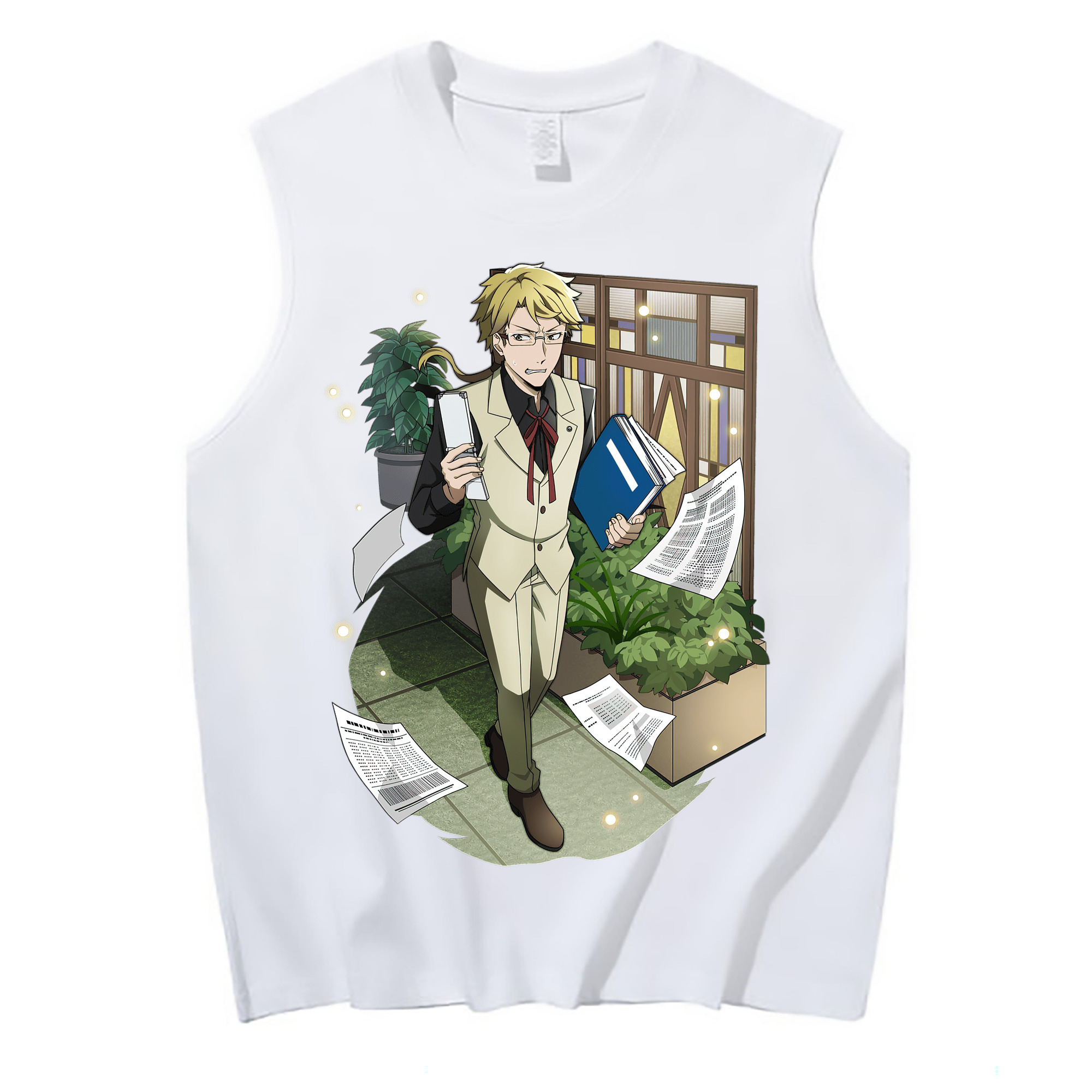（画像用） 文豪ストレイドッグス Bungo Stray Dogs コットン100％タンクトップ（フロントプリント）