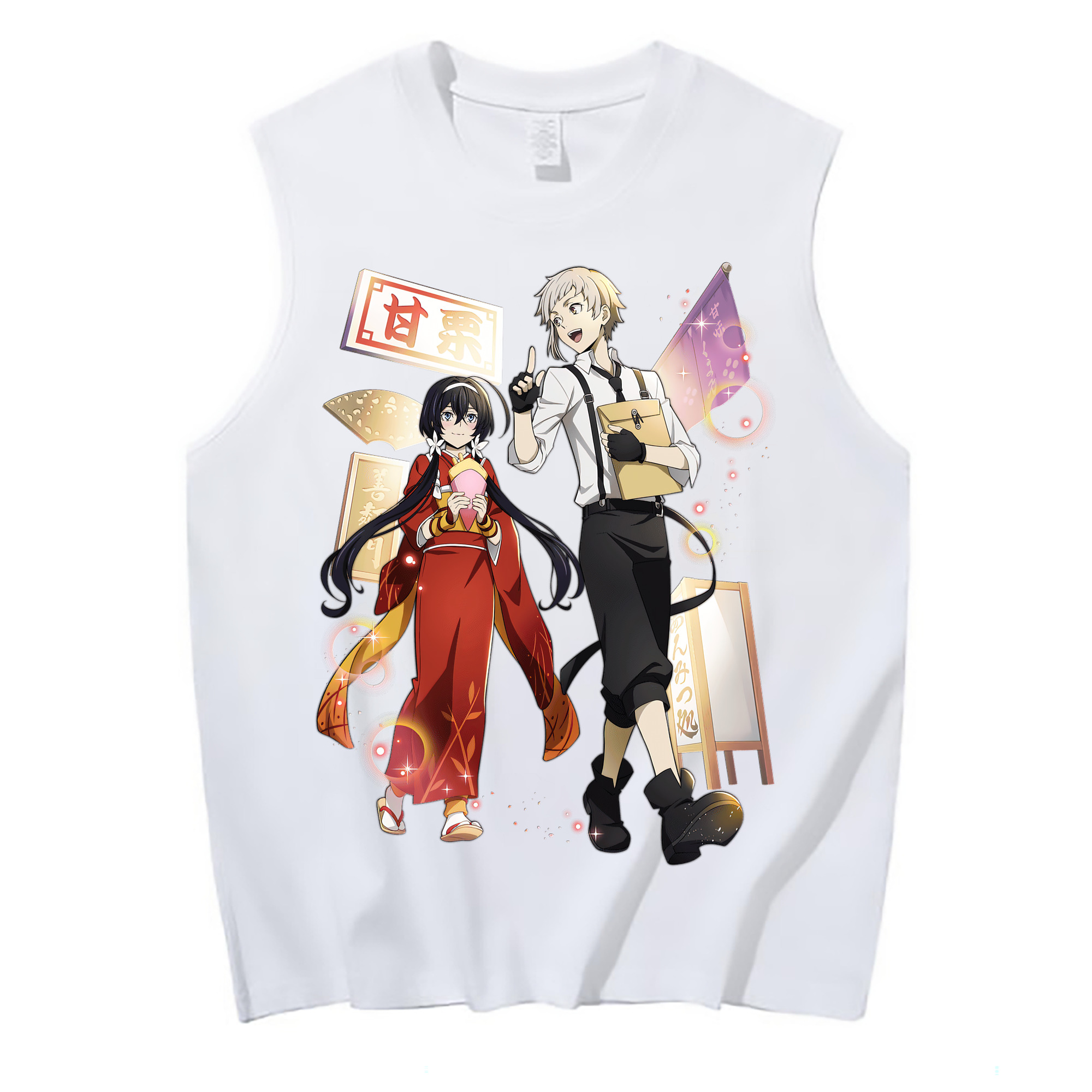 （画像用） 文豪ストレイドッグス Bungo Stray Dogs コットン100％タンクトップ（フロントプリント）