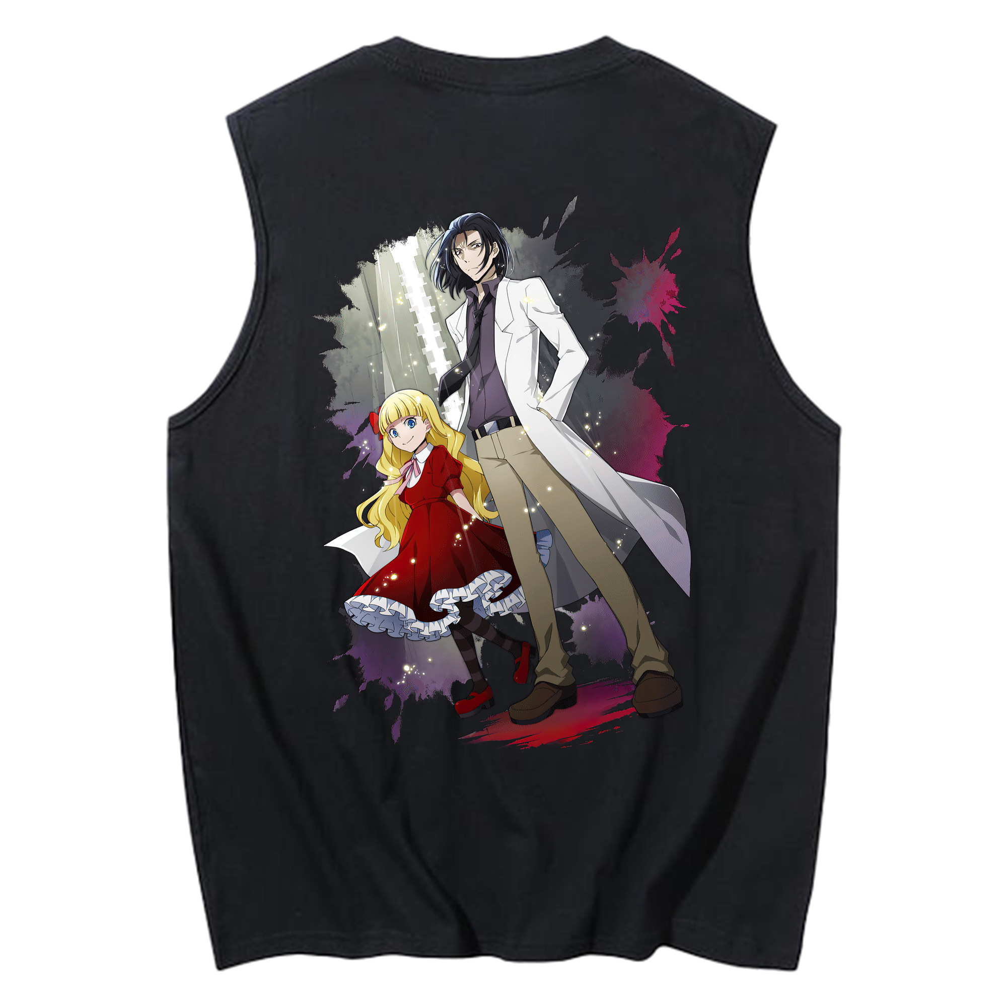 （画像用） 文豪ストレイドッグス Bungo Stray Dogs コットン100％タンクトップ（背面プリント）