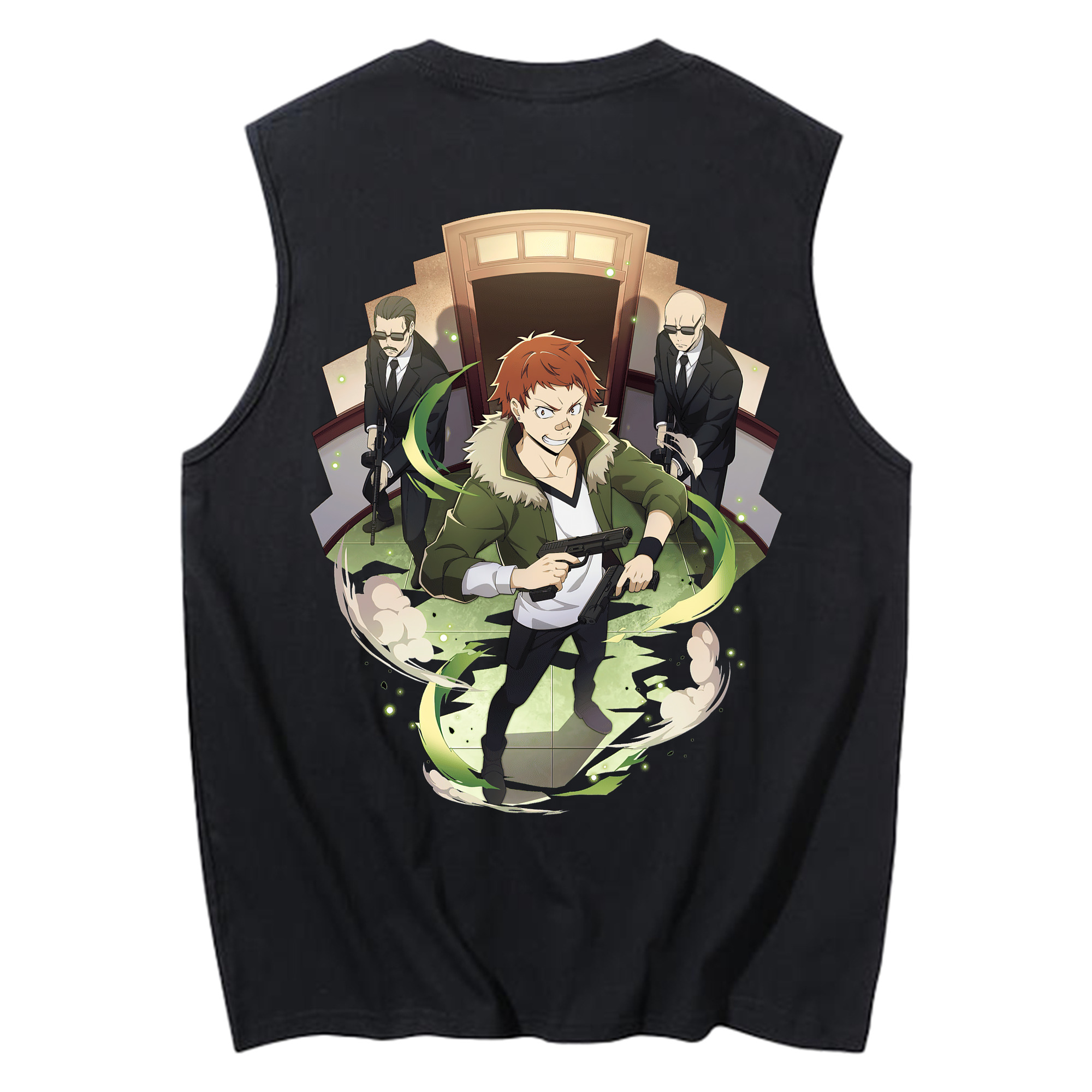 （画像用） 文豪ストレイドッグス Bungo Stray Dogs コットン100％タンクトップ（背面プリント）