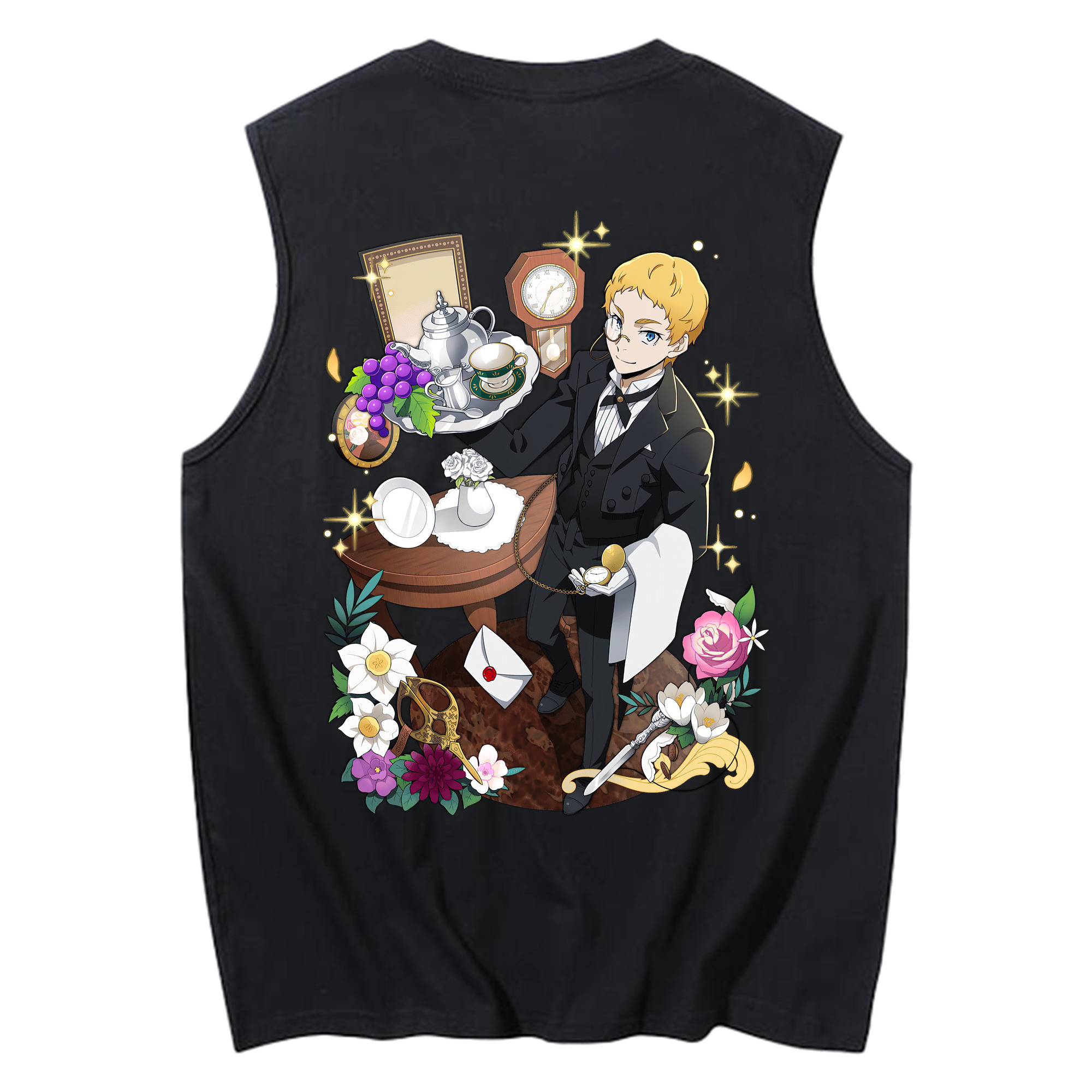 （画像用） 文豪ストレイドッグス Bungo Stray Dogs コットン100％タンクトップ（背面プリント）