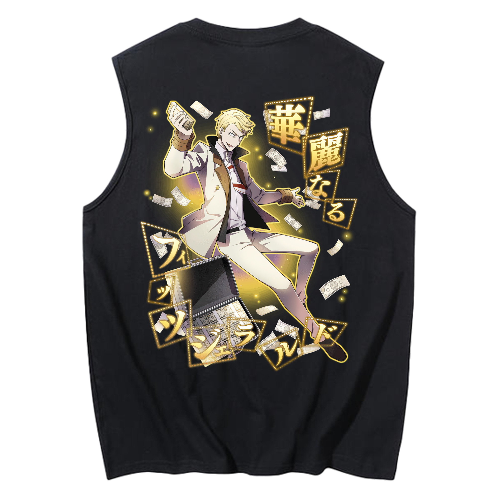 （画像用） 文豪ストレイドッグス Bungo Stray Dogs コットン100％タンクトップ（背面プリント）