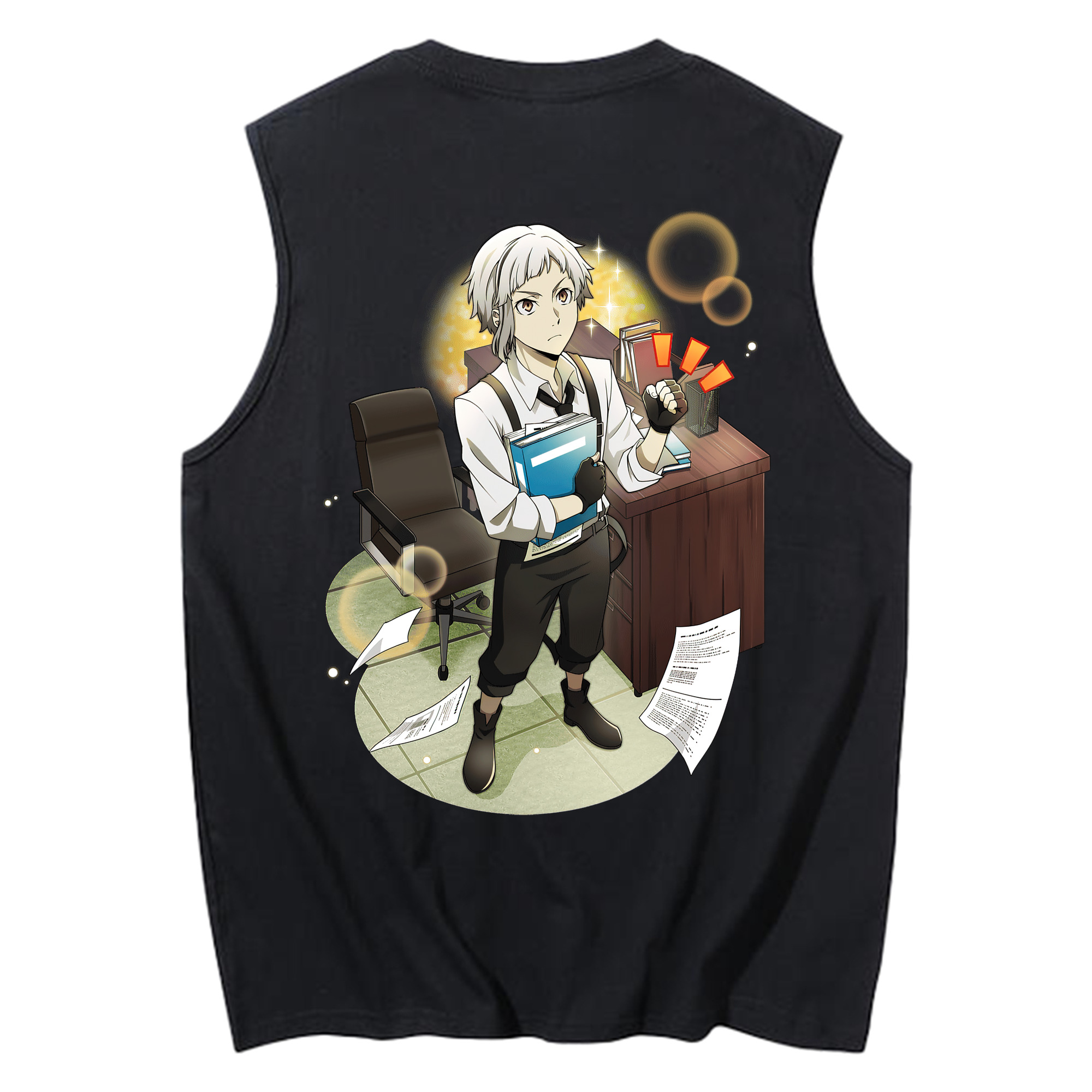 （画像用） 文豪ストレイドッグス Bungo Stray Dogs コットン100％タンクトップ（背面プリント）