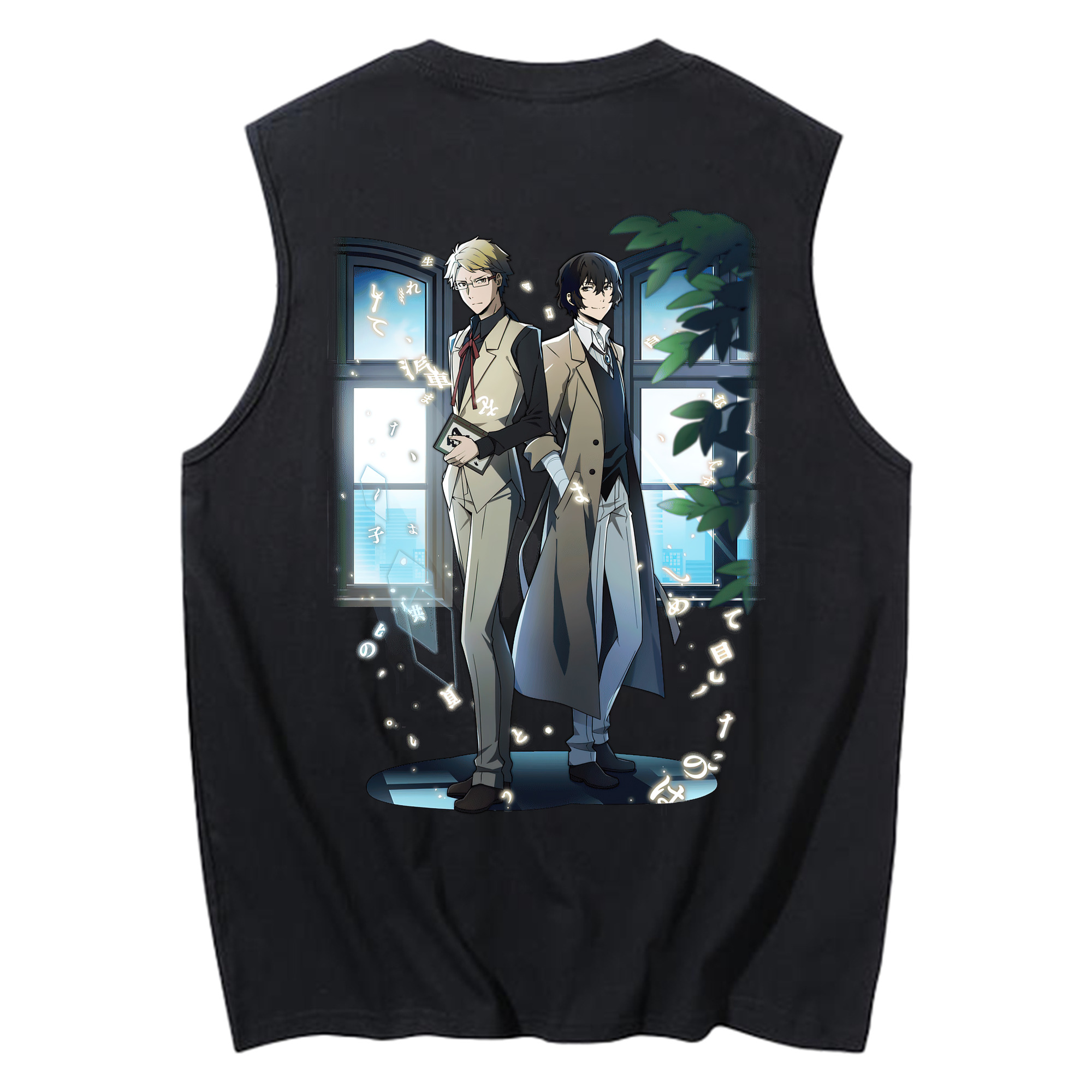 （画像用） 文豪ストレイドッグス Bungo Stray Dogs コットン100％タンクトップ（背面プリント）