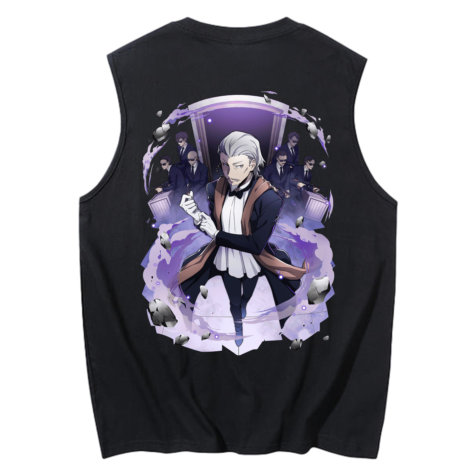 （画像用） 文豪ストレイドッグス Bungo Stray Dogs コットン100％タンクトップ（背面プリント）