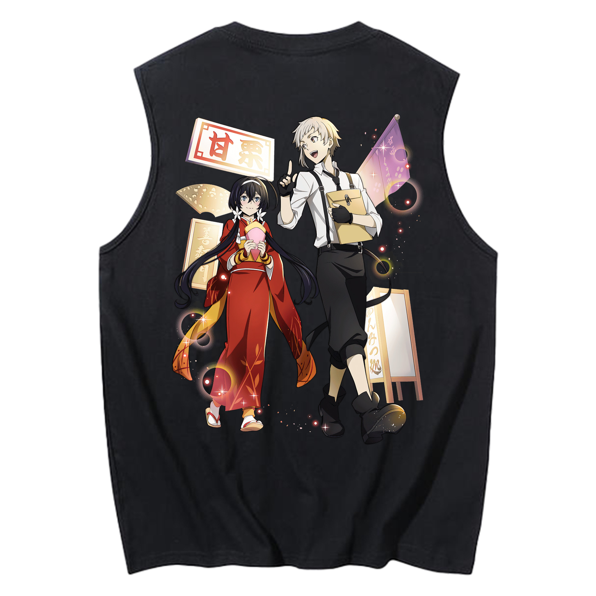 （画像用） 文豪ストレイドッグス Bungo Stray Dogs コットン100％タンクトップ（背面プリント）