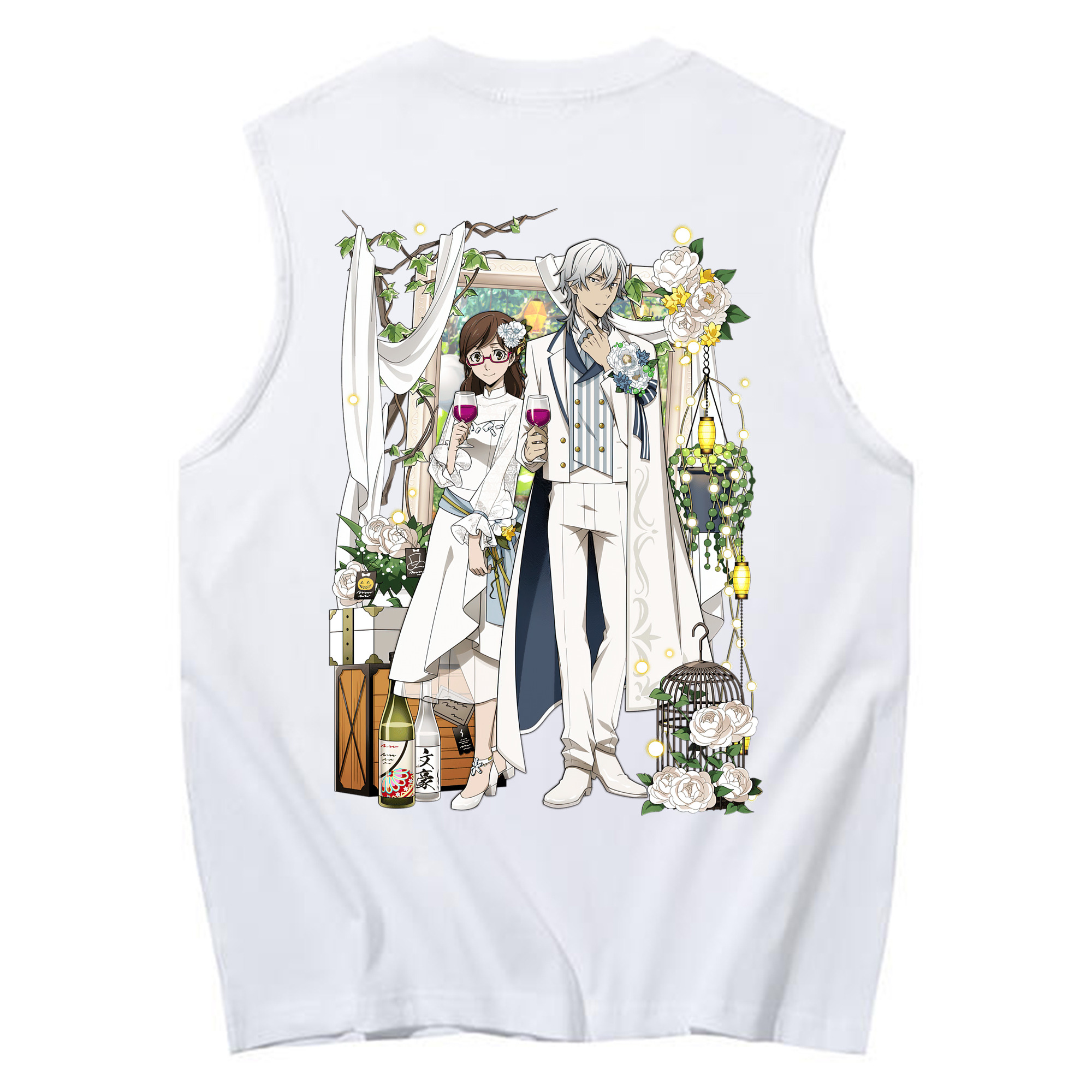 （画像用） 文豪ストレイドッグス Bungo Stray Dogs コットン100％タンクトップ（背面プリント）