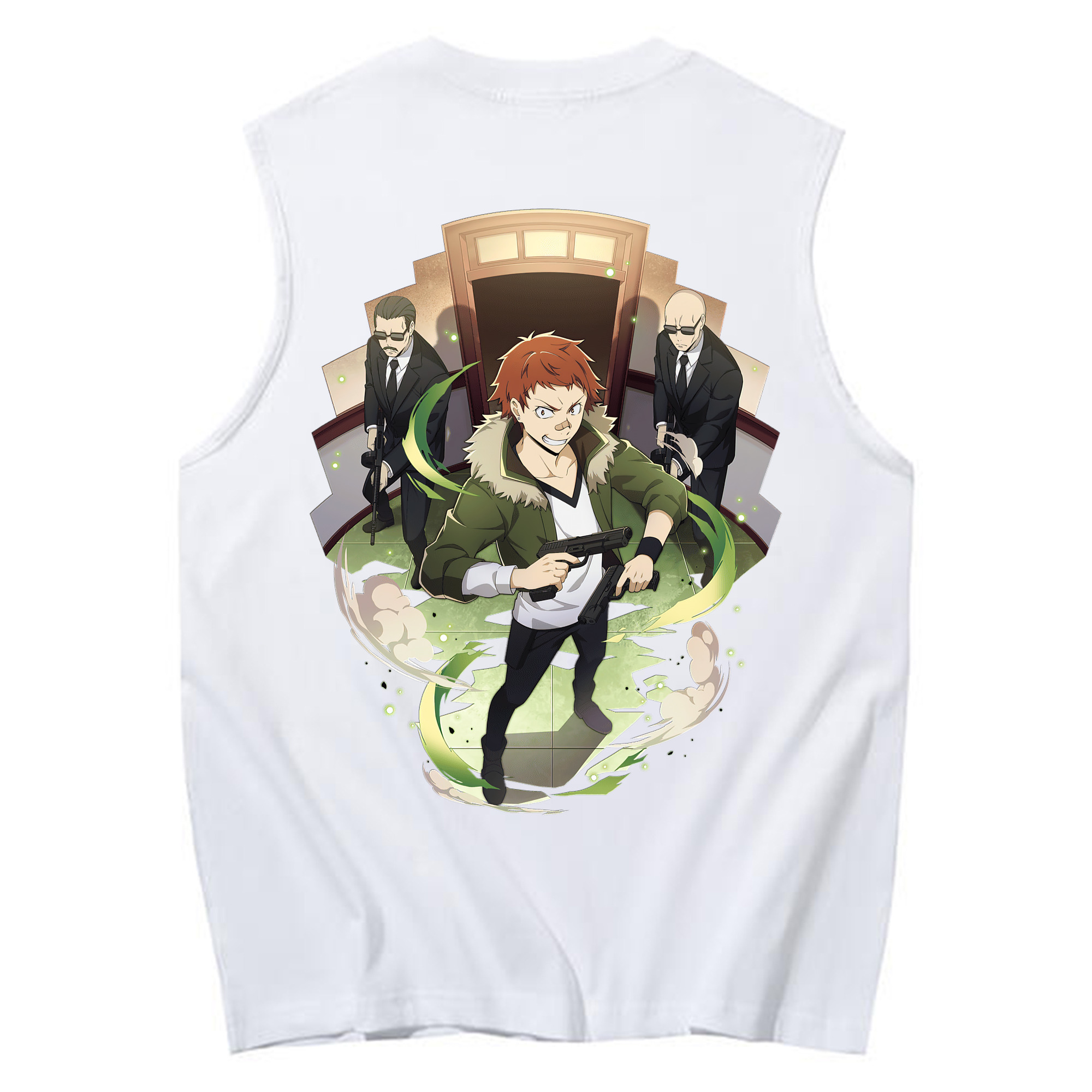 （画像用） 文豪ストレイドッグス Bungo Stray Dogs コットン100％タンクトップ（背面プリント）