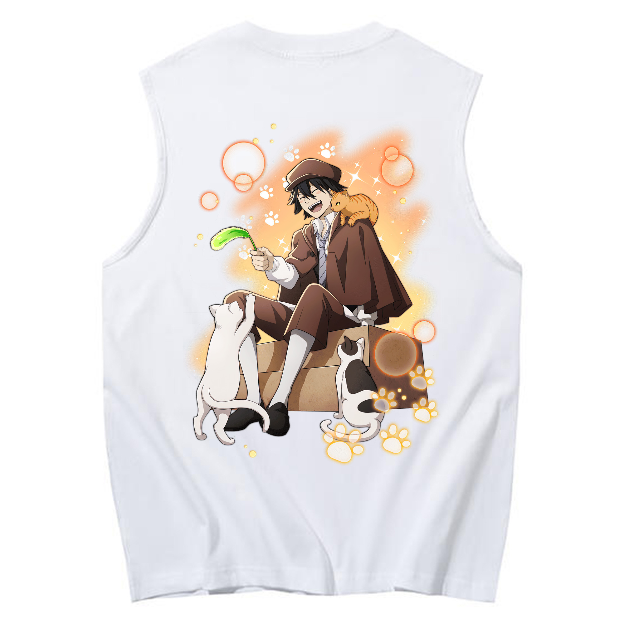 （画像用） 文豪ストレイドッグス Bungo Stray Dogs コットン100％タンクトップ（背面プリント）
