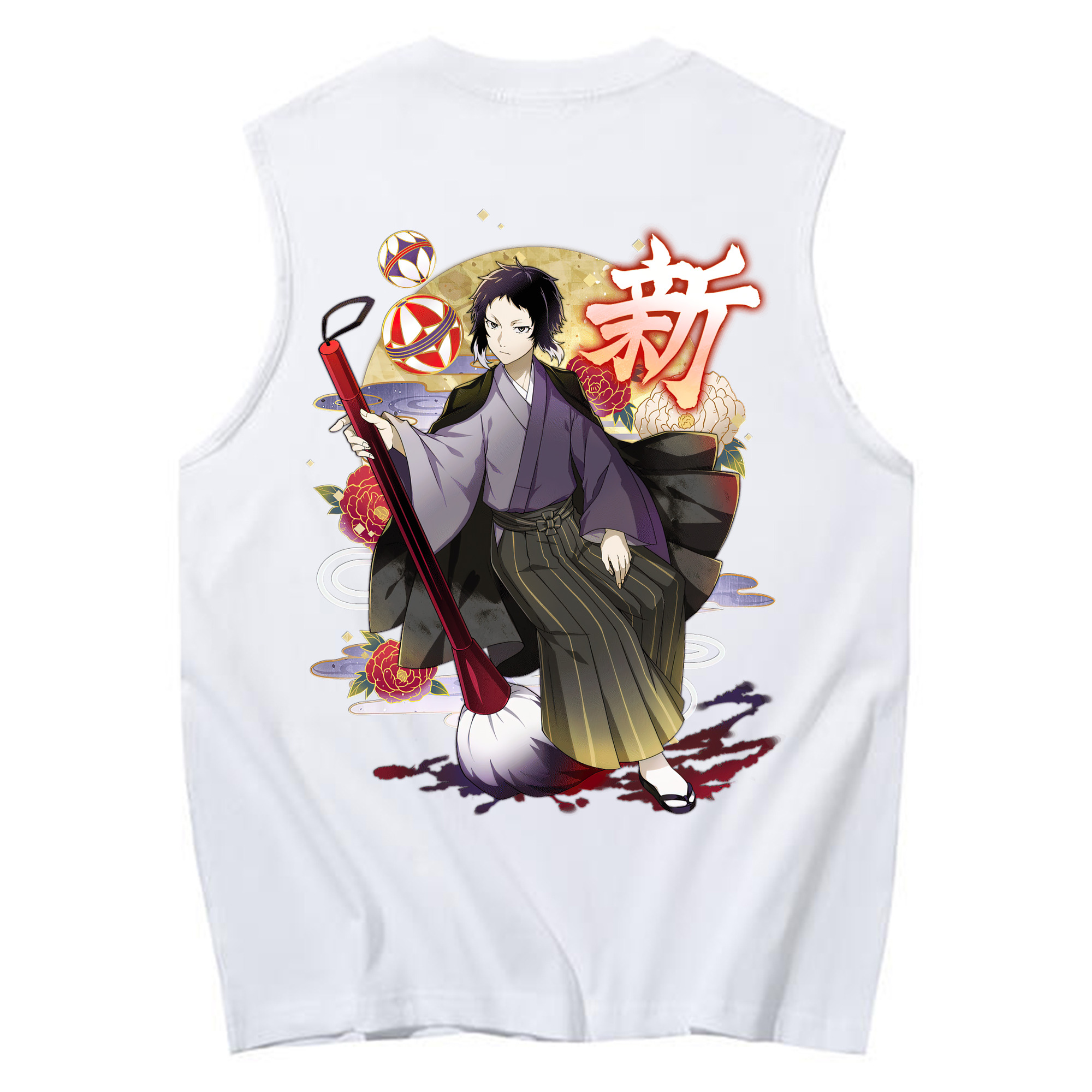（画像用） 文豪ストレイドッグス Bungo Stray Dogs コットン100％タンクトップ（背面プリント）