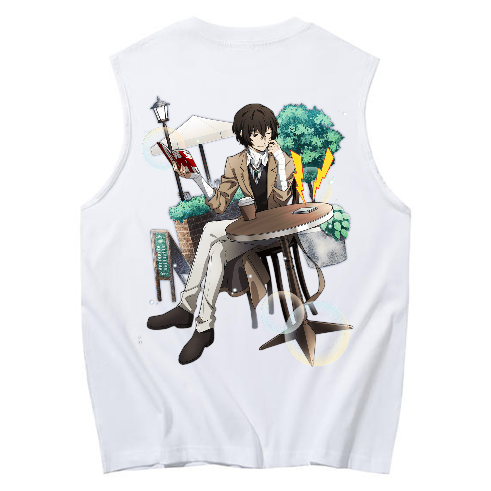 （画像用） 文豪ストレイドッグス Bungo Stray Dogs コットン100％タンクトップ（背面プリント）