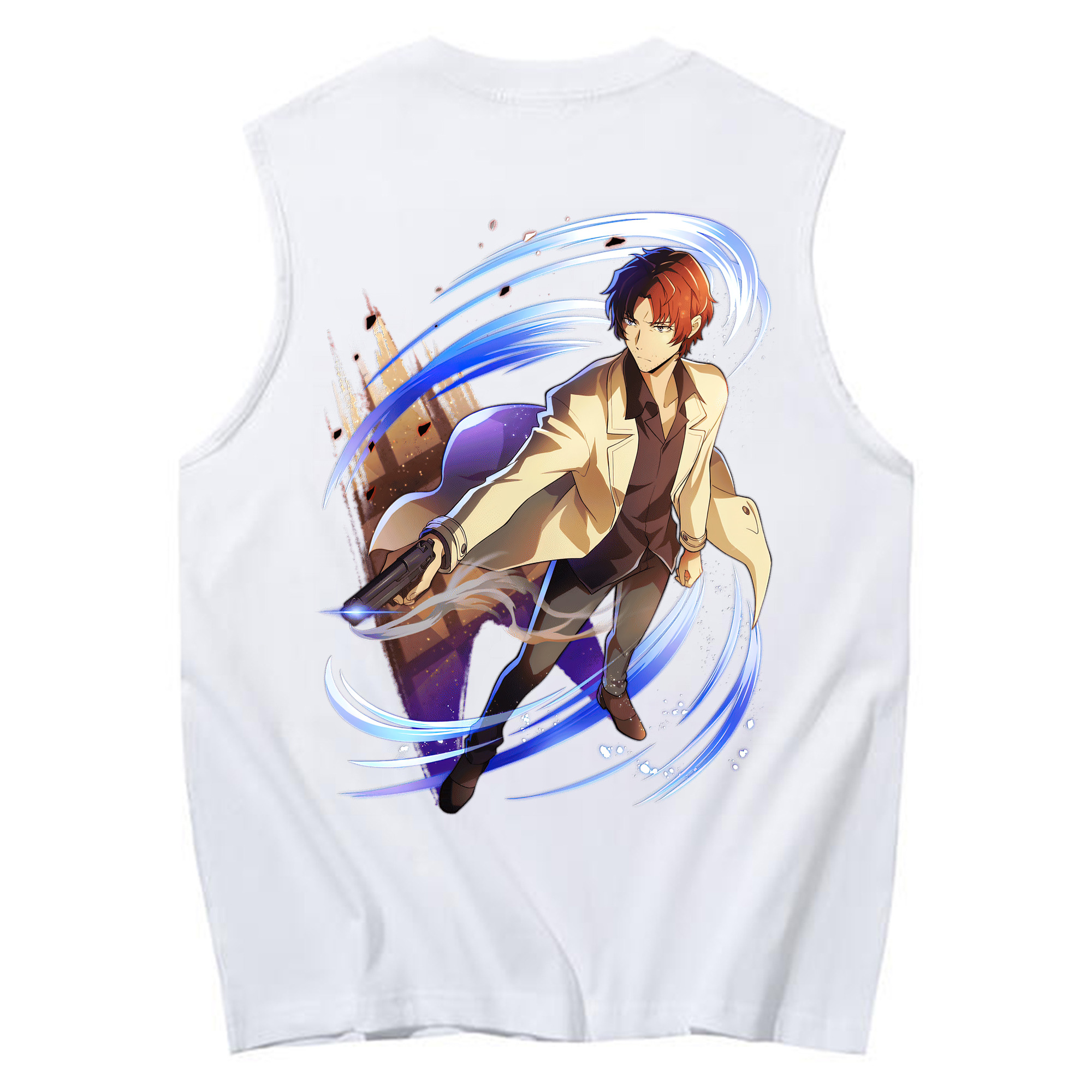 （画像用） 文豪ストレイドッグス Bungo Stray Dogs コットン100％タンクトップ（背面プリント）