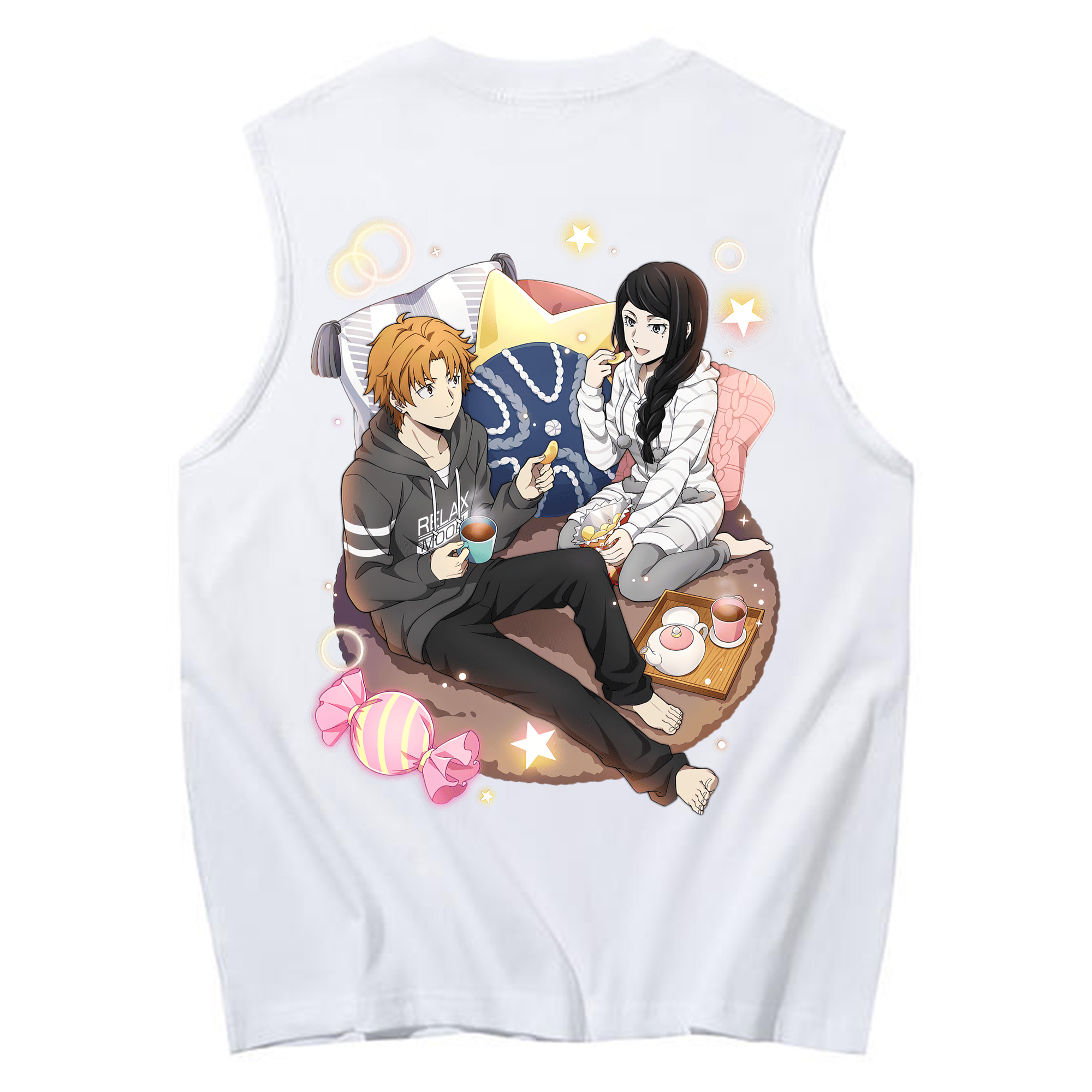 （画像用） 文豪ストレイドッグス Bungo Stray Dogs コットン100％タンクトップ（背面プリント）