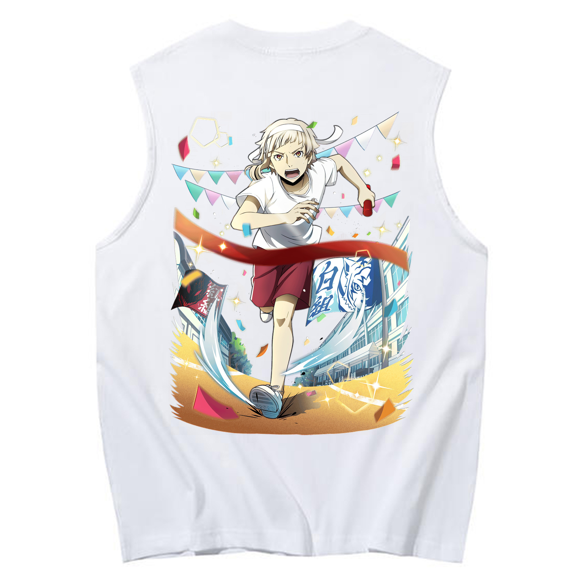 （画像用） 文豪ストレイドッグス Bungo Stray Dogs コットン100％タンクトップ（背面プリント）