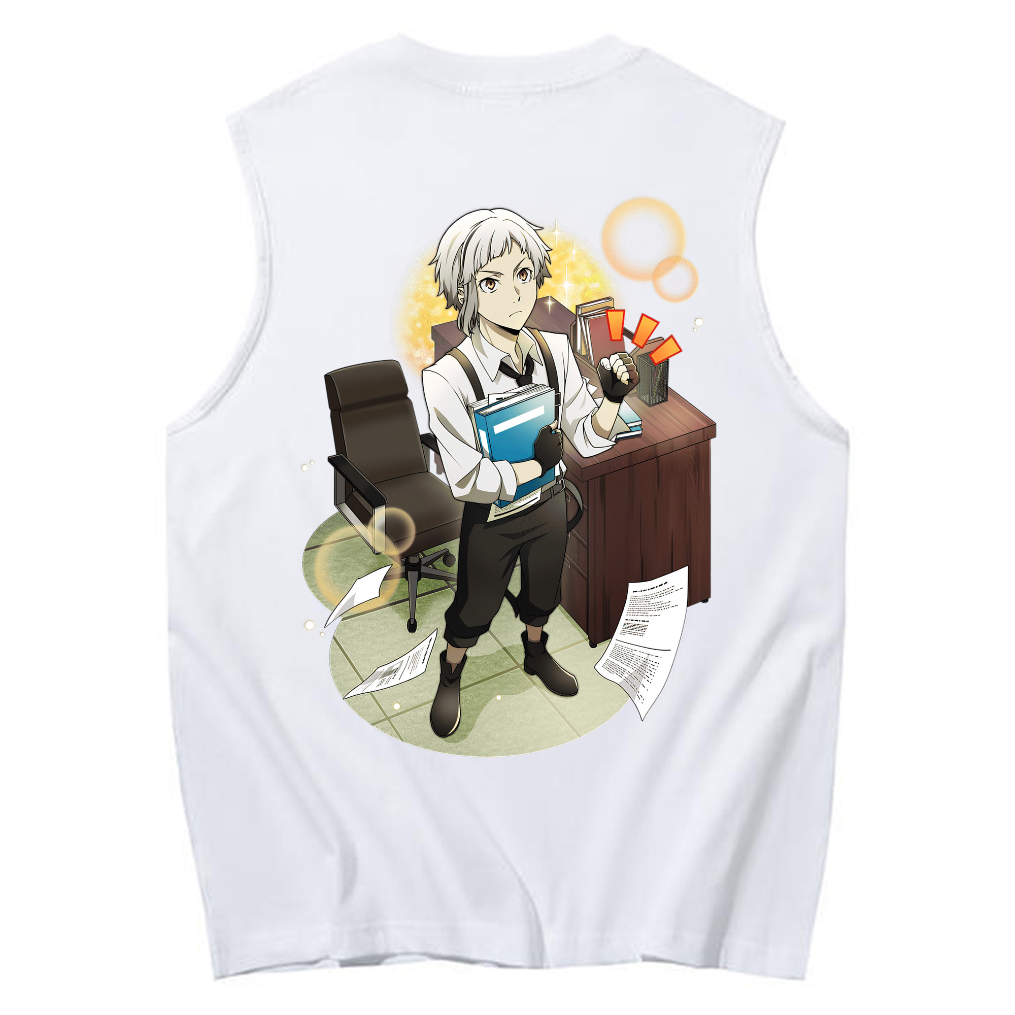 （画像用） 文豪ストレイドッグス Bungo Stray Dogs コットン100％タンクトップ（背面プリント）