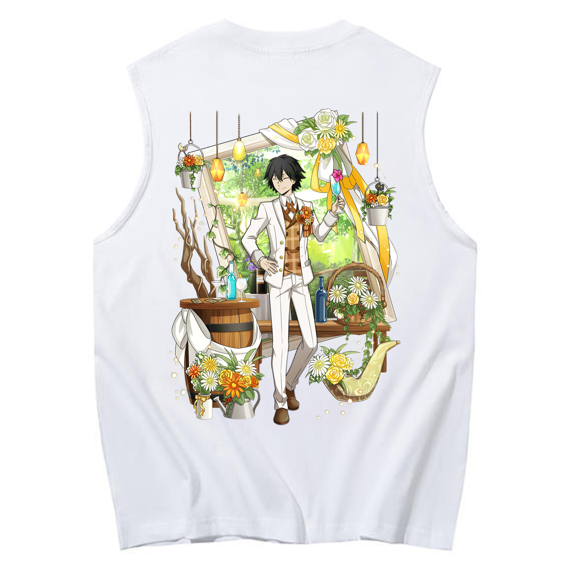 （画像用） 文豪ストレイドッグス Bungo Stray Dogs コットン100％タンクトップ（背面プリント）
