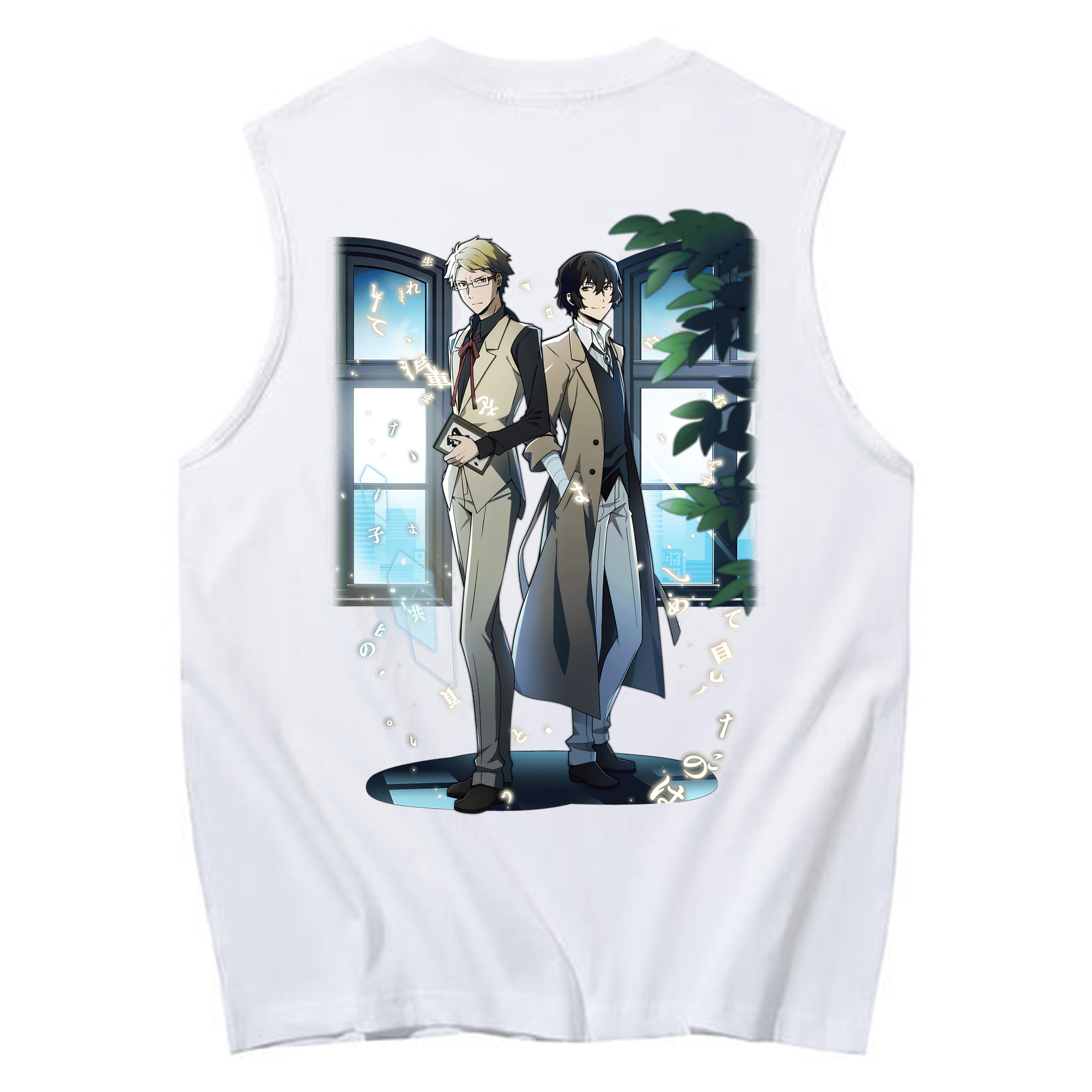 （画像用） 文豪ストレイドッグス Bungo Stray Dogs コットン100％タンクトップ（背面プリント）
