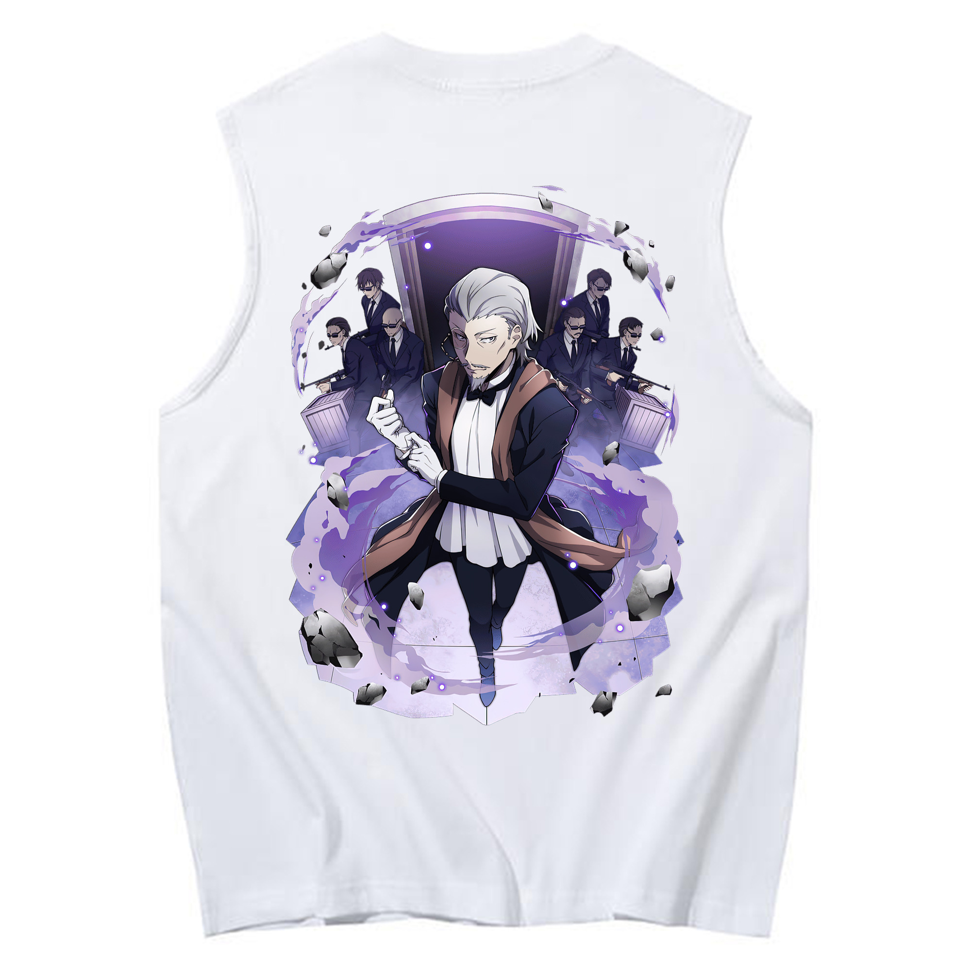 （画像用） 文豪ストレイドッグス Bungo Stray Dogs コットン100％タンクトップ（背面プリント）