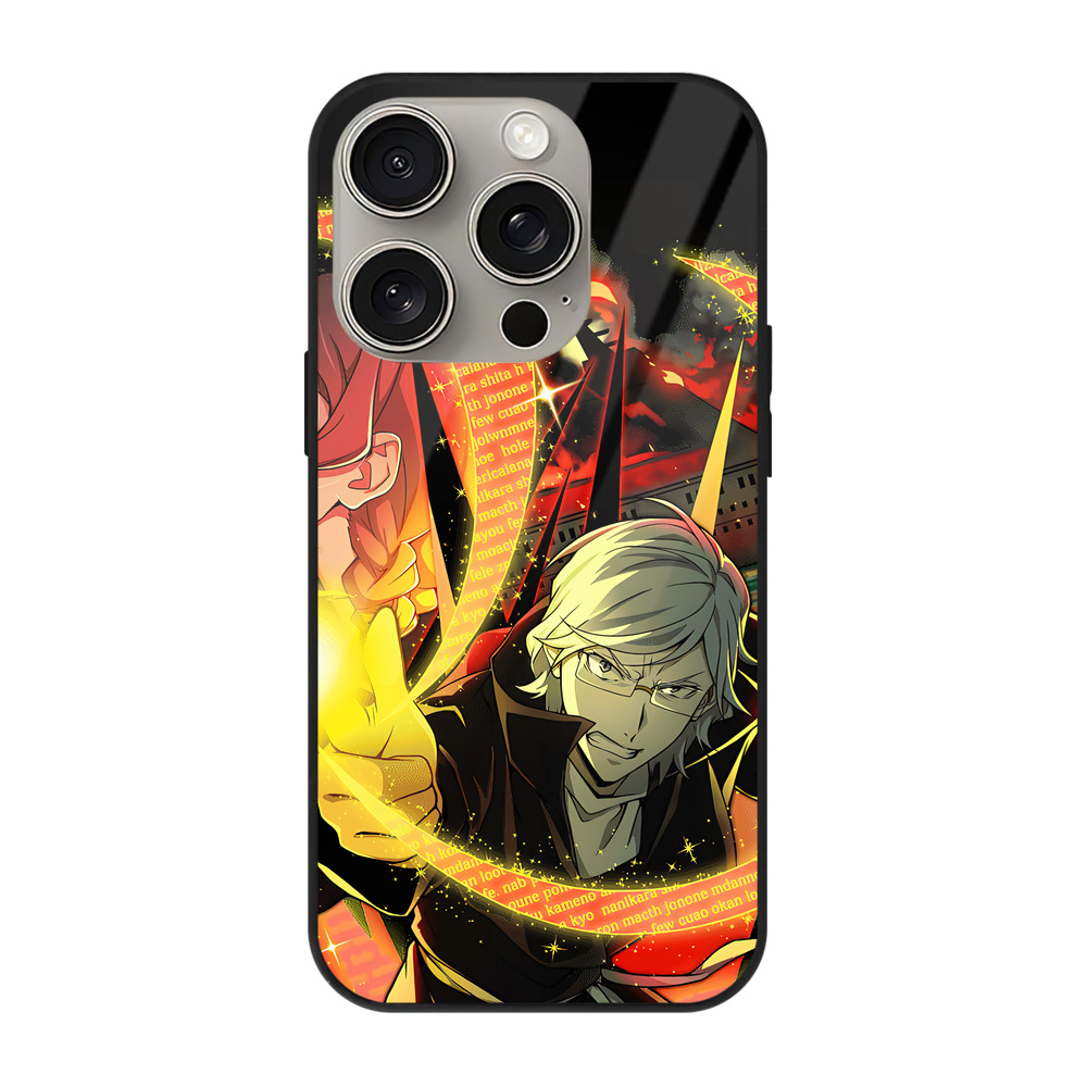 （画像用） 文豪ストレイドッグス Bungo Stray Dogs 【iPhone15Pro対応】スマホケース 耐衝撃＆黄変防止 背面ガラス