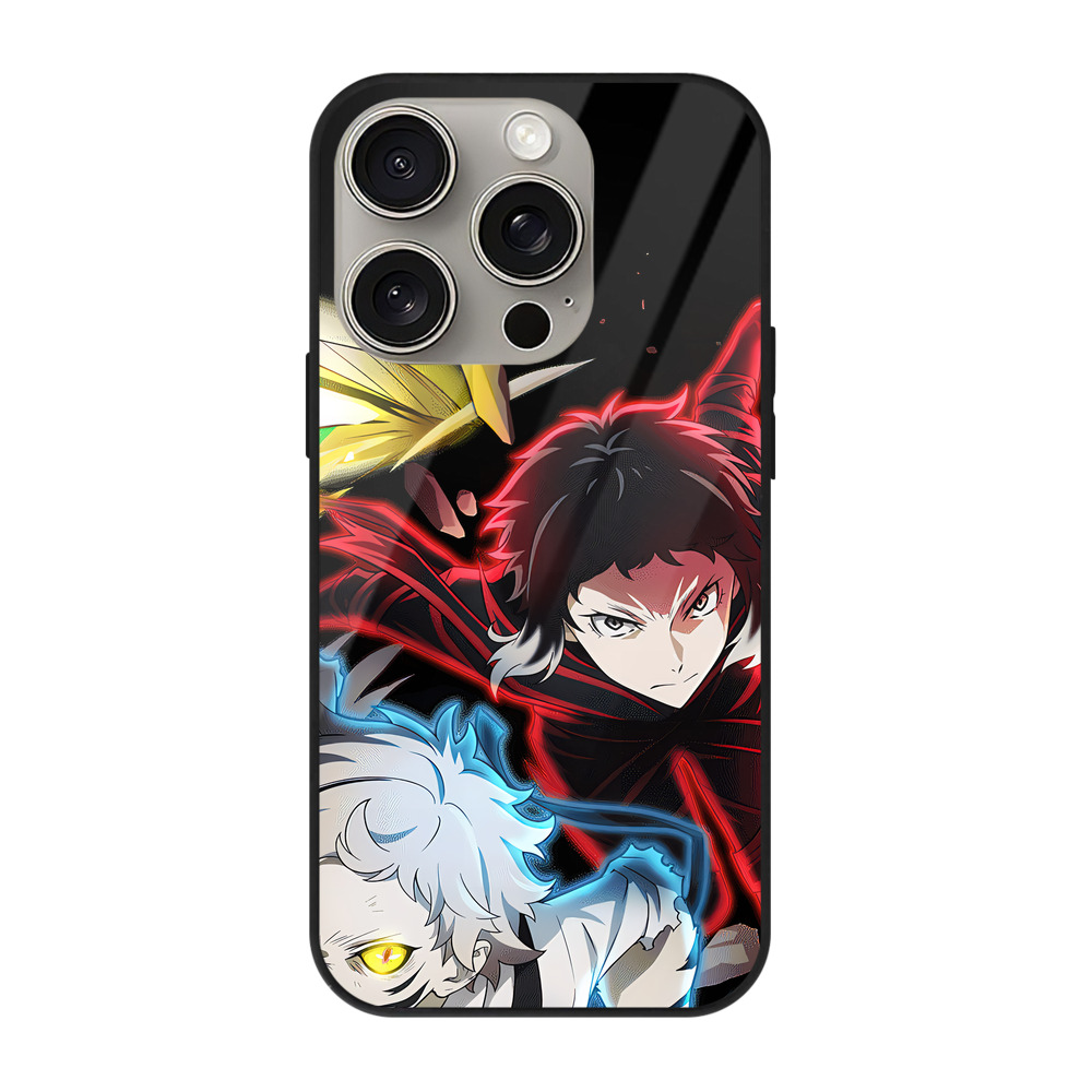（画像用） 文豪ストレイドッグス Bungo Stray Dogs 【iPhone15Pro対応】スマホケース 耐衝撃＆黄変防止 背面ガラス