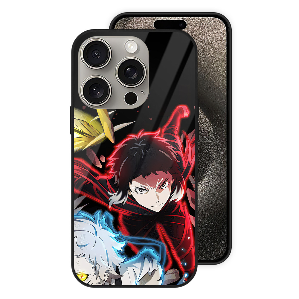 （画像用） 文豪ストレイドッグス Bungo Stray Dogs 【iPhone15Pro対応】スマホケース 耐衝撃＆黄変防止 背面ガラス