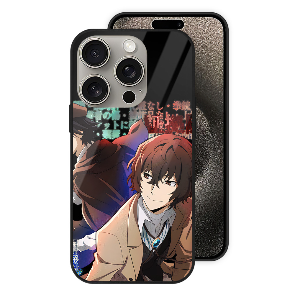 （画像用） 文豪ストレイドッグス Bungo Stray Dogs 【iPhone15Pro対応】スマホケース 耐衝撃＆黄変防止 背面ガラス