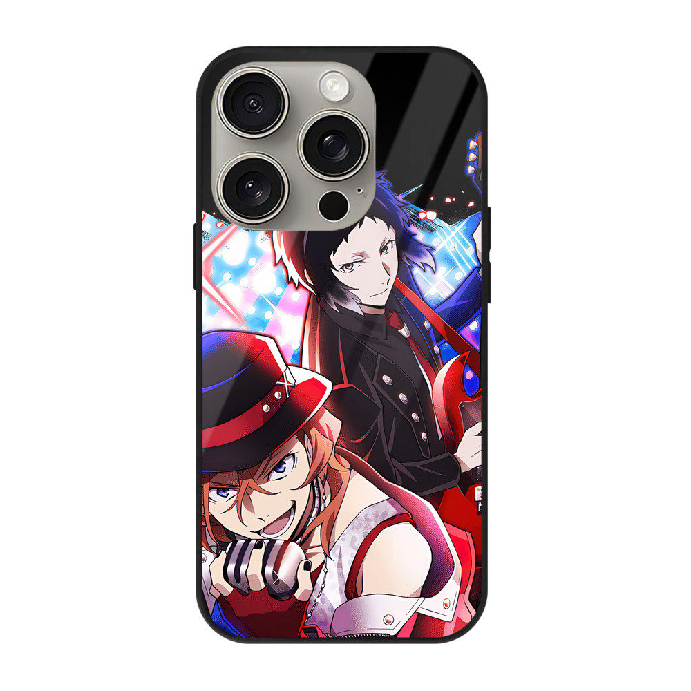 （画像用） 文豪ストレイドッグス Bungo Stray Dogs 【iPhone15Pro対応】スマホケース 耐衝撃＆黄変防止 背面ガラス