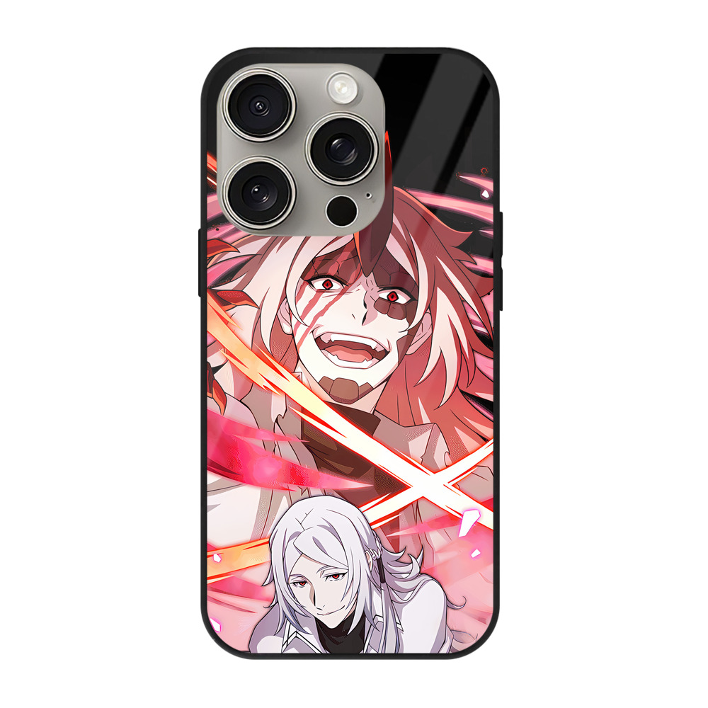 （画像用） 文豪ストレイドッグス Bungo Stray Dogs 【iPhone15Pro対応】スマホケース 耐衝撃＆黄変防止 背面ガラス