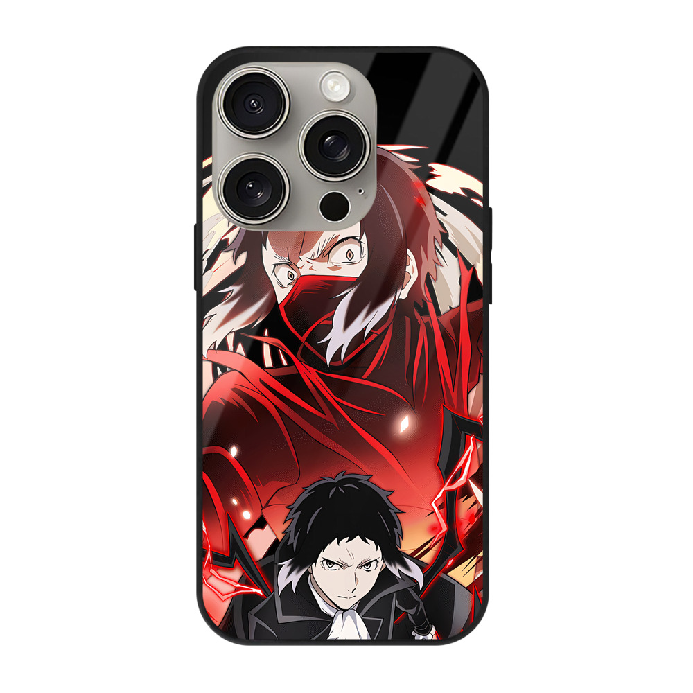 （画像用） 文豪ストレイドッグス Bungo Stray Dogs 【iPhone15Pro対応】スマホケース 耐衝撃＆黄変防止 背面ガラス