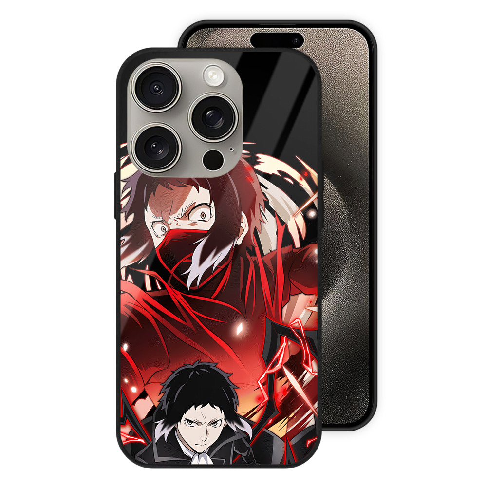 （画像用） 文豪ストレイドッグス Bungo Stray Dogs 【iPhone15Pro対応】スマホケース 耐衝撃＆黄変防止 背面ガラス