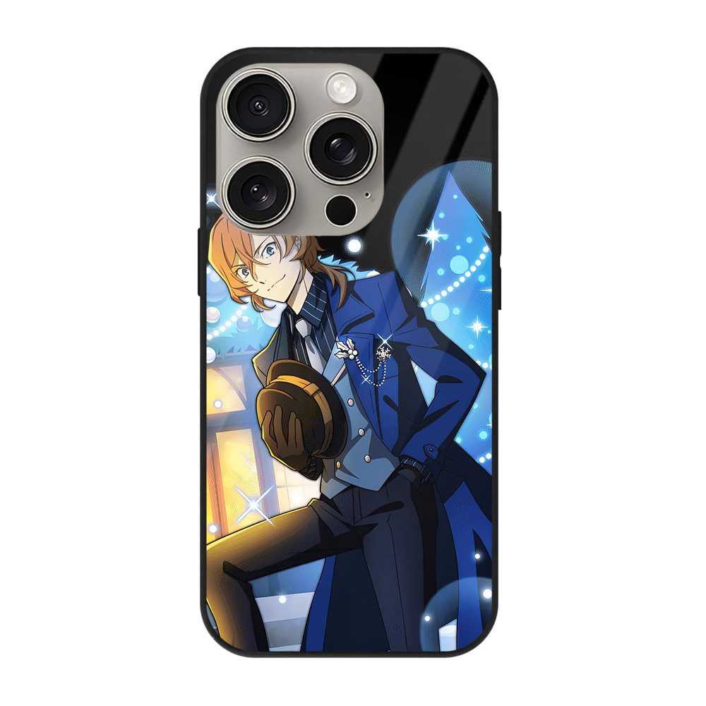 （画像用） 文豪ストレイドッグス Bungo Stray Dogs 【iPhone15Pro対応】スマホケース 耐衝撃＆黄変防止 背面ガラス