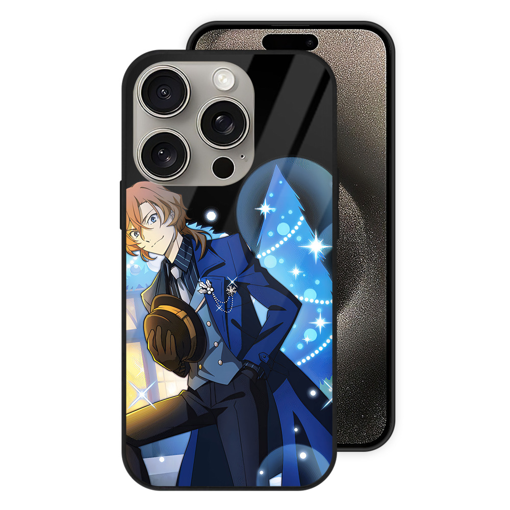 （画像用） 文豪ストレイドッグス Bungo Stray Dogs 【iPhone15Pro対応】スマホケース 耐衝撃＆黄変防止 背面ガラス