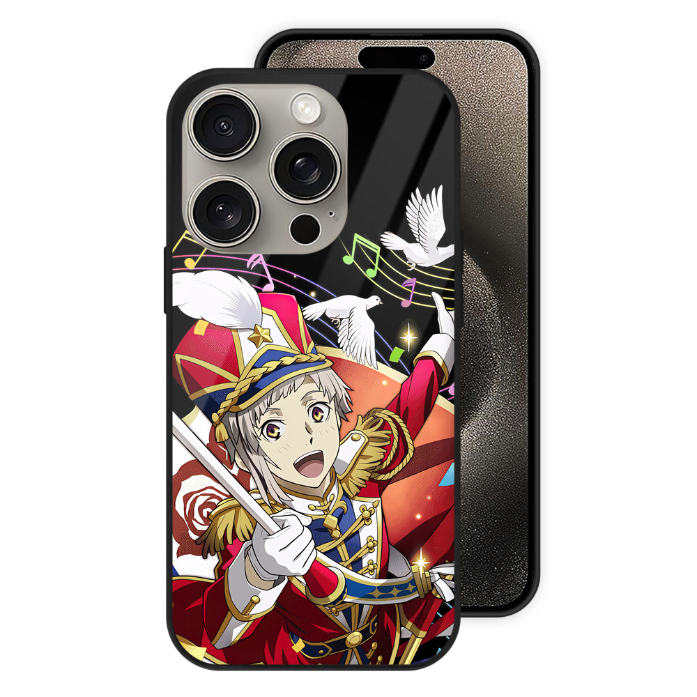 （画像用） 文豪ストレイドッグス Bungo Stray Dogs 【iPhone15Pro対応】スマホケース 耐衝撃＆黄変防止 背面ガラス