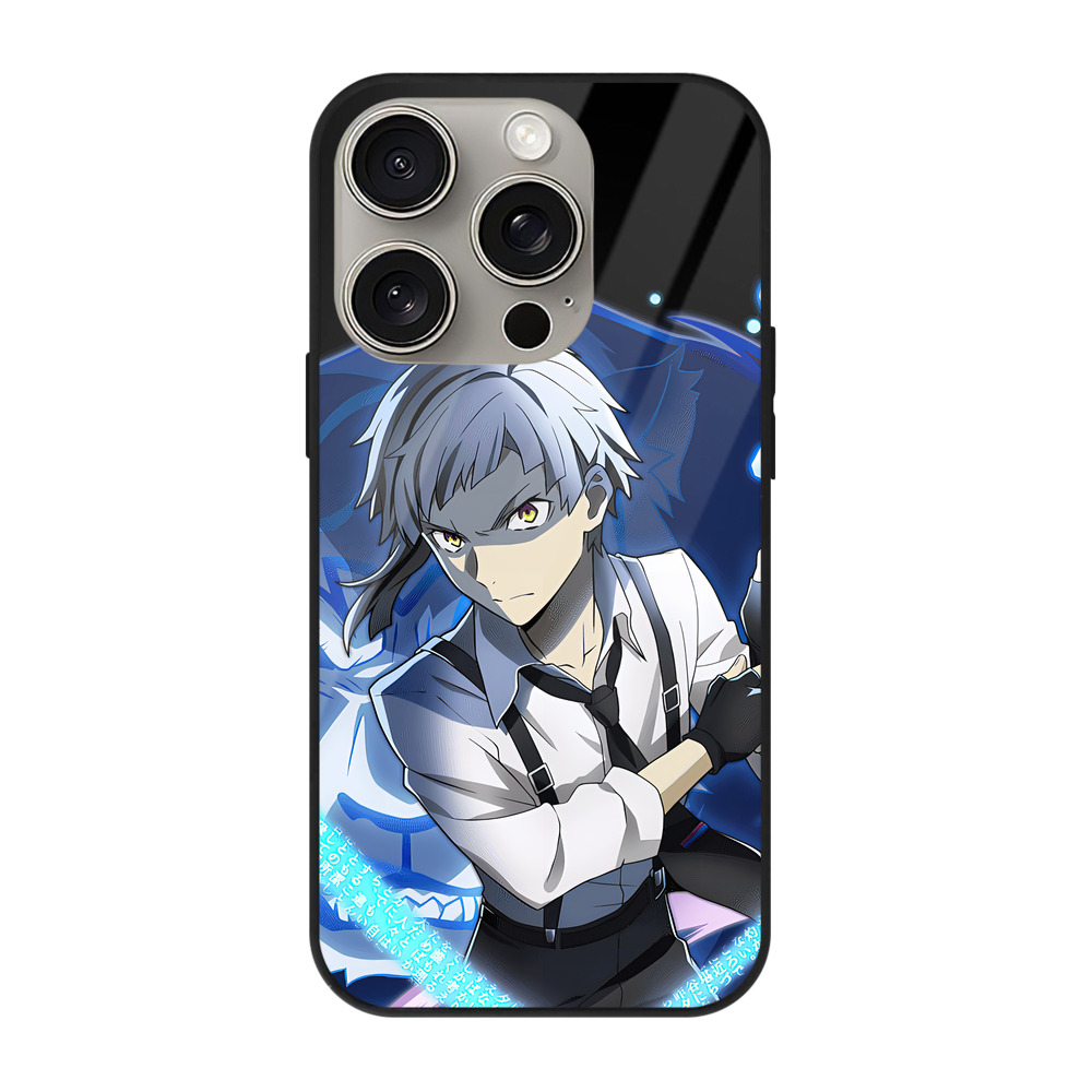 （画像用） 文豪ストレイドッグス Bungo Stray Dogs 【iPhone15Pro対応】スマホケース 耐衝撃＆黄変防止 背面ガラス