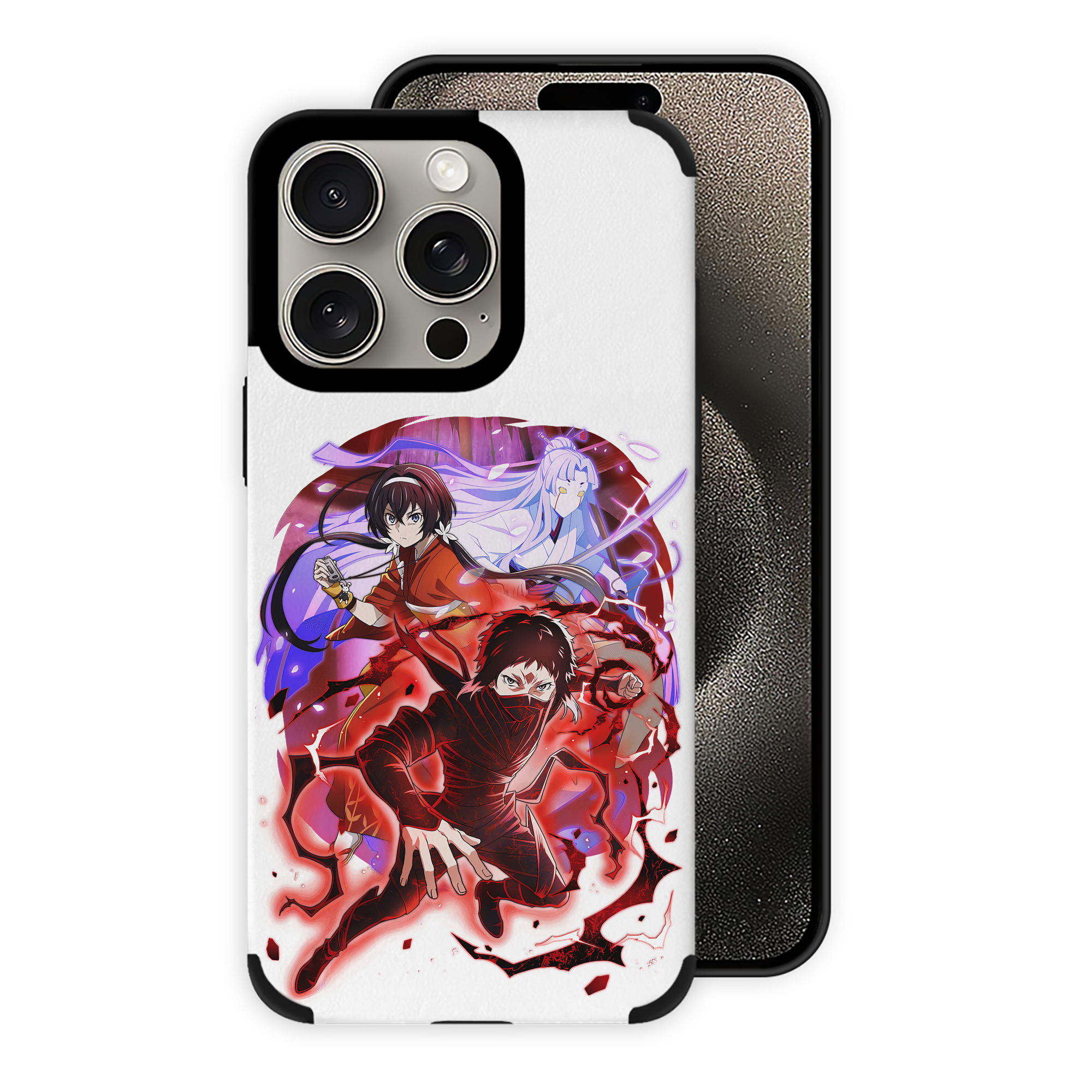 （画像用） 文豪ストレイドッグス Bungo Stray Dogs 【iPhone15ProMax対応】 PUレザー スマホケース 耐衝撃＆黄変防止