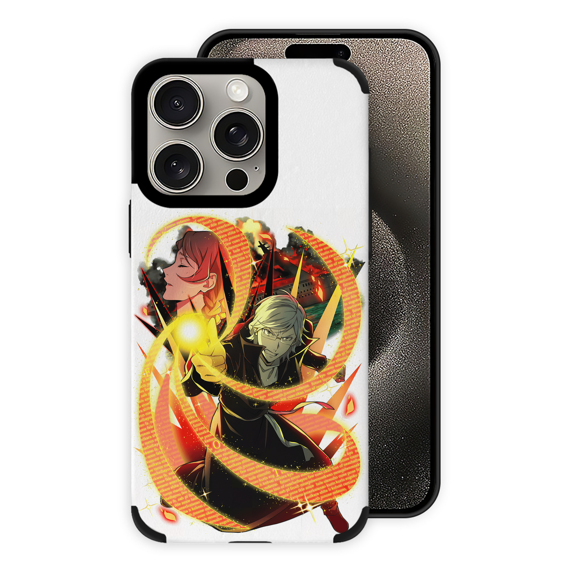 （画像用） 文豪ストレイドッグス Bungo Stray Dogs 【iPhone15ProMax対応】 PUレザー スマホケース 耐衝撃＆黄変防止